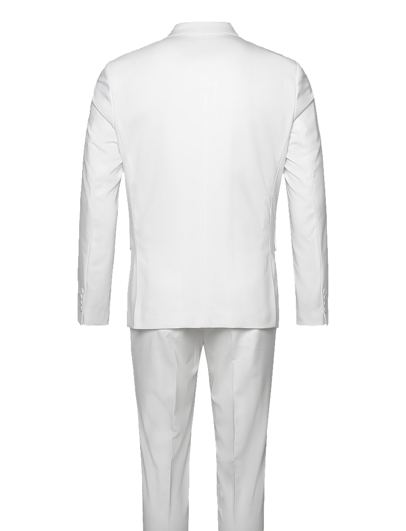 Lindbergh - Plain DB mens suit - normal length - dubbelknäppta kavajer - white - 2