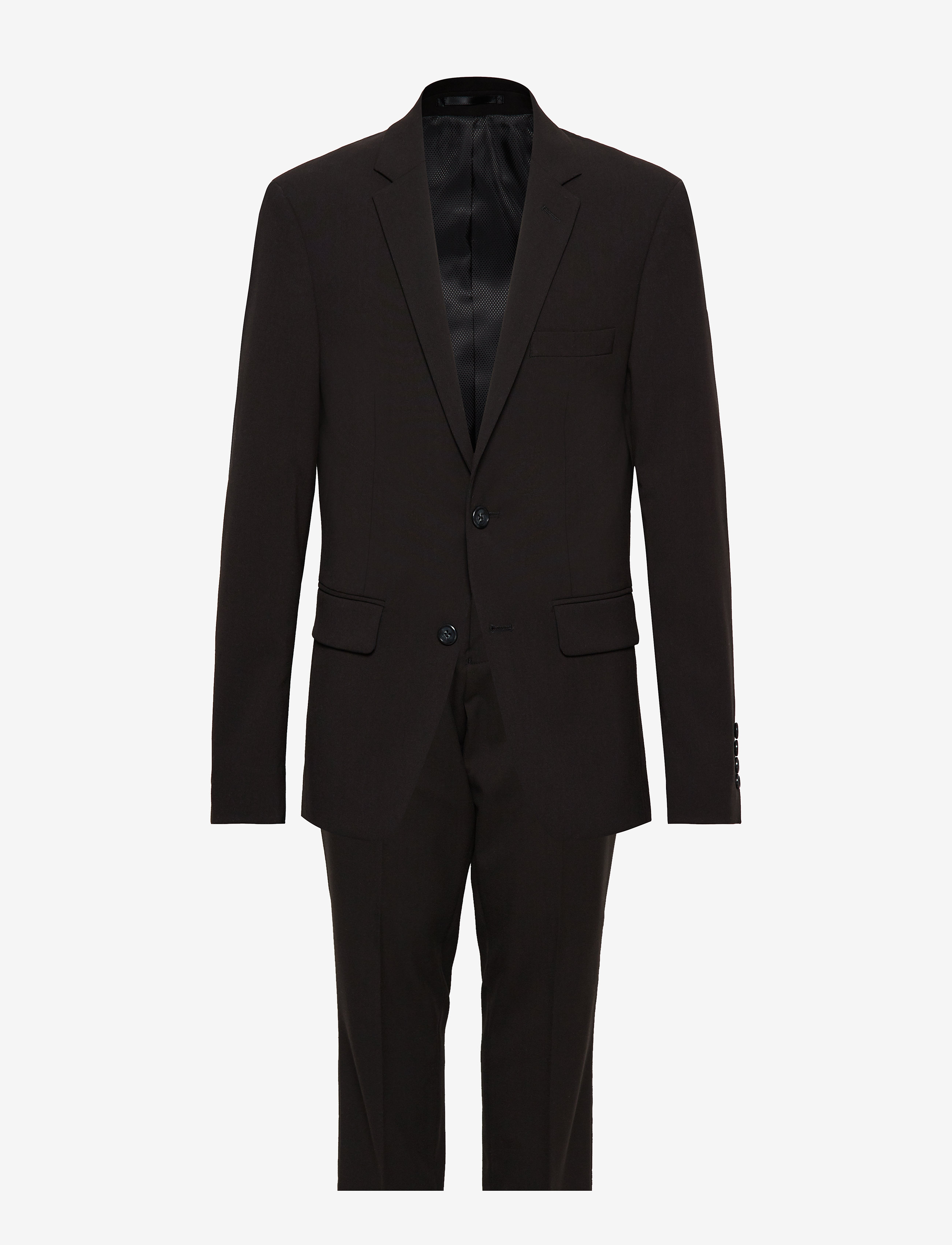 Lindbergh Plain mens suit - normal length - Anzüge & Sakkos - BLACK / black