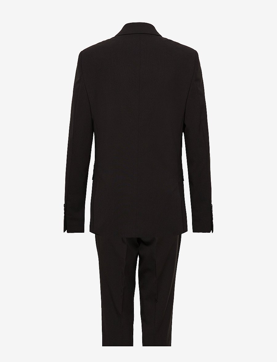 Lindbergh - Plain mens suit - normal length - einreiher - black - 3