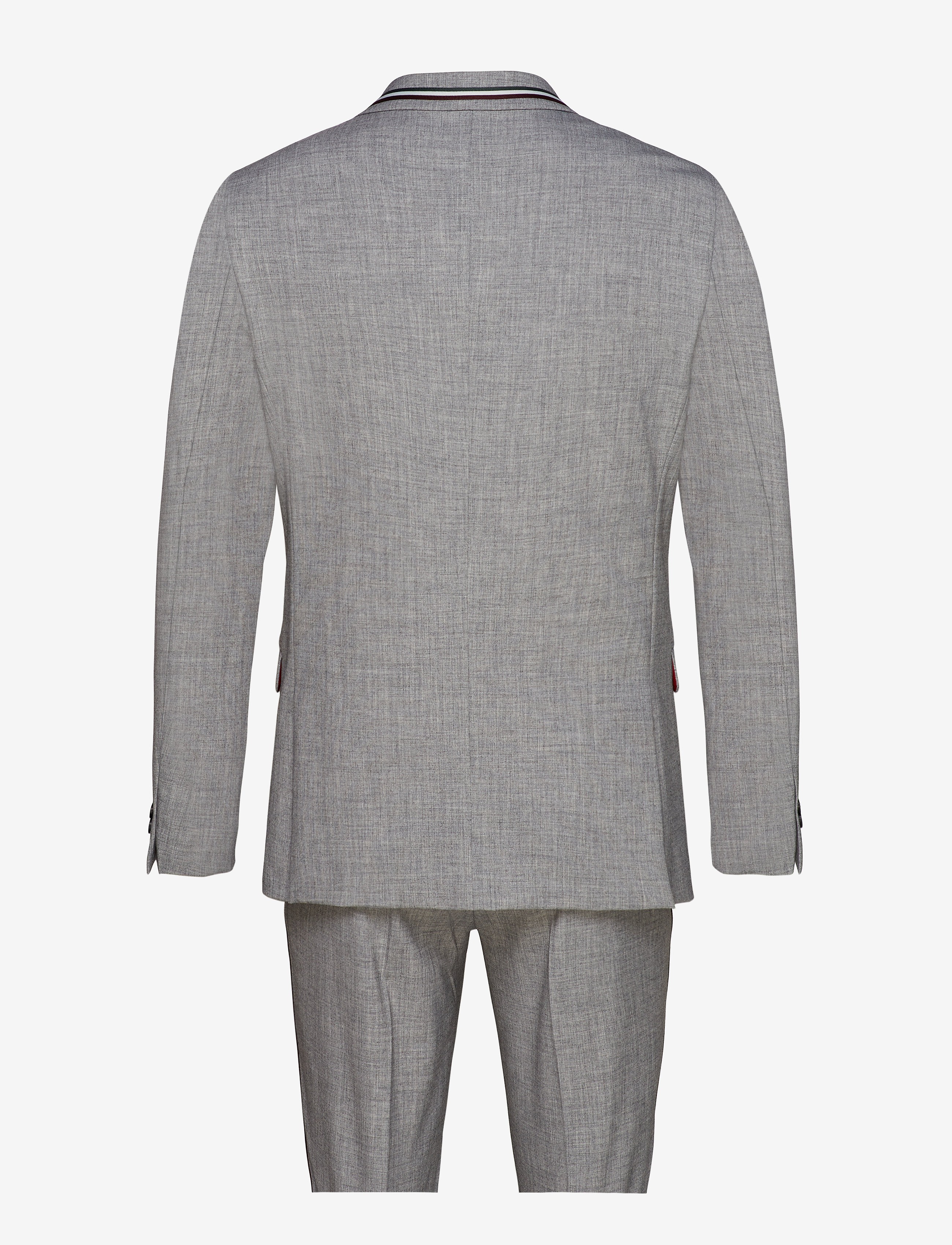 Lindbergh - Melange suit w. contrast tape - grey mel - 2