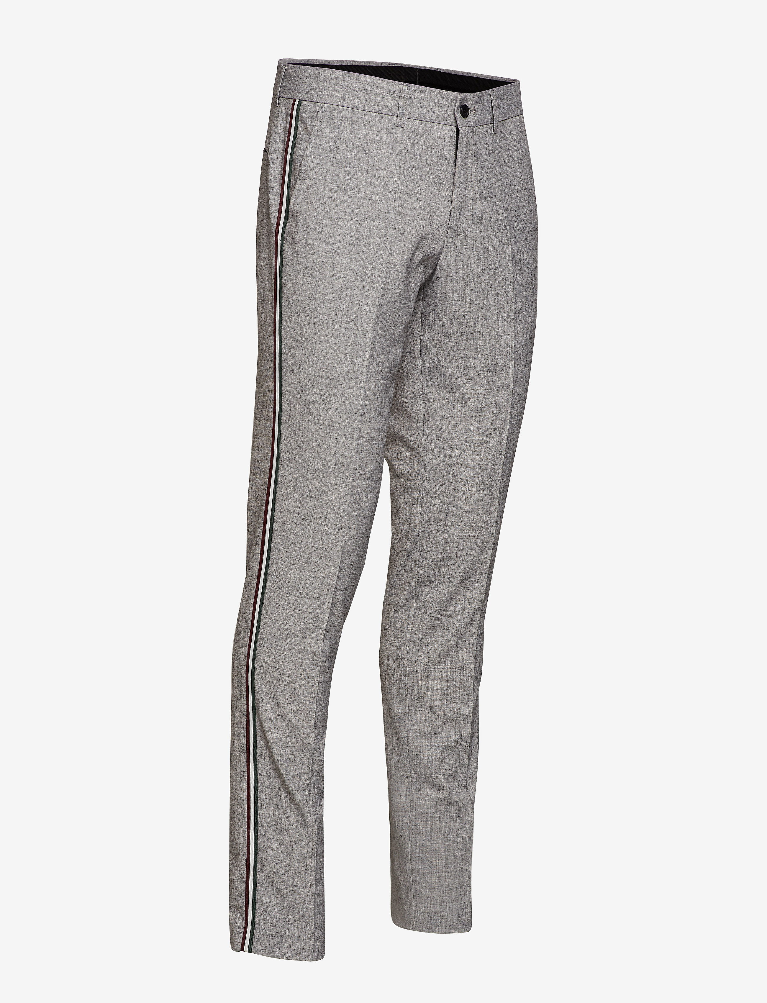 Lindbergh - Melange suit w. contrast tape - grey mel - 5