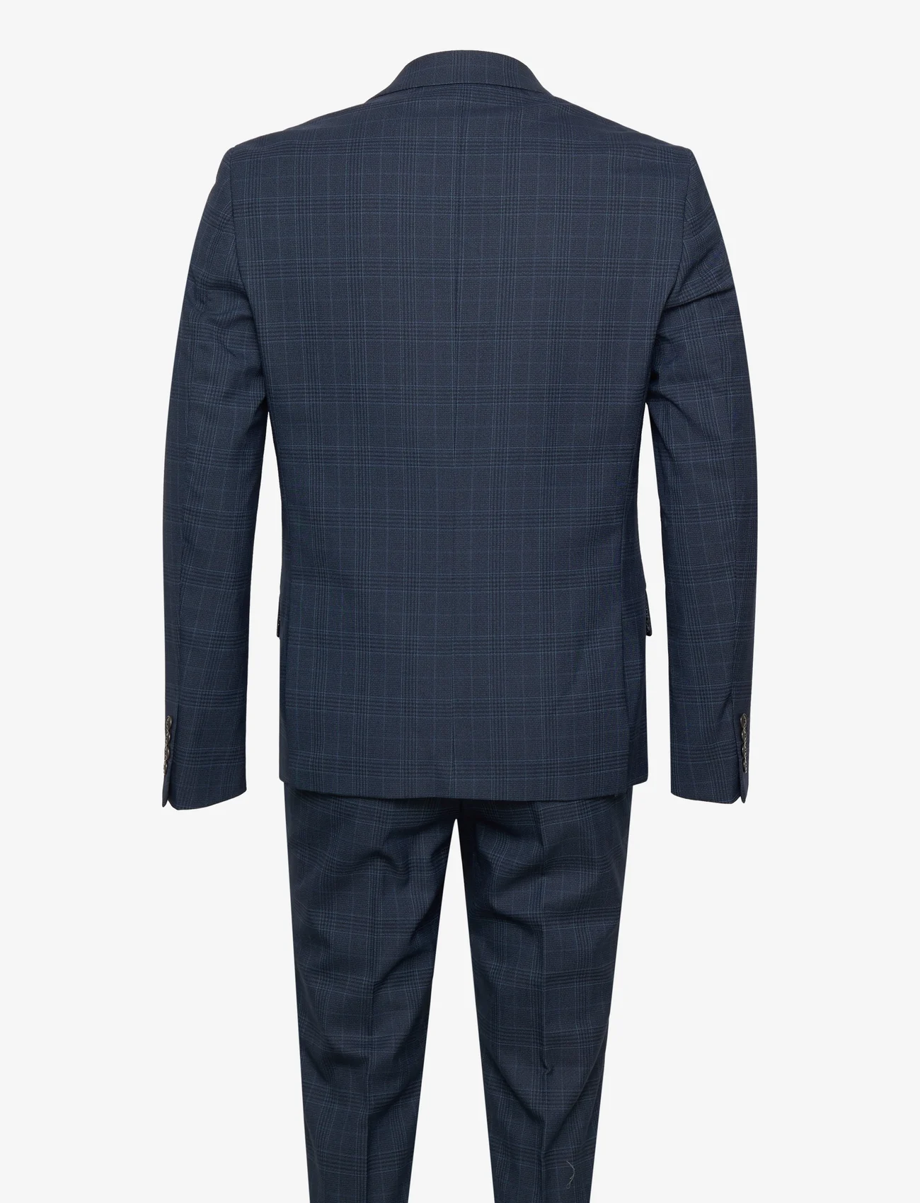 Lindbergh - Checked suit - blazer + pants - dubbelknäppta kostymer - blue check - 1