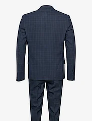 Lindbergh - Checked suit - blazer + pants - dobbeltradede jakkesæt - blue check - 1