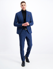 Lindbergh - Checked suit - blazer + pants - pohjoismainen tyyli - blue check - 0