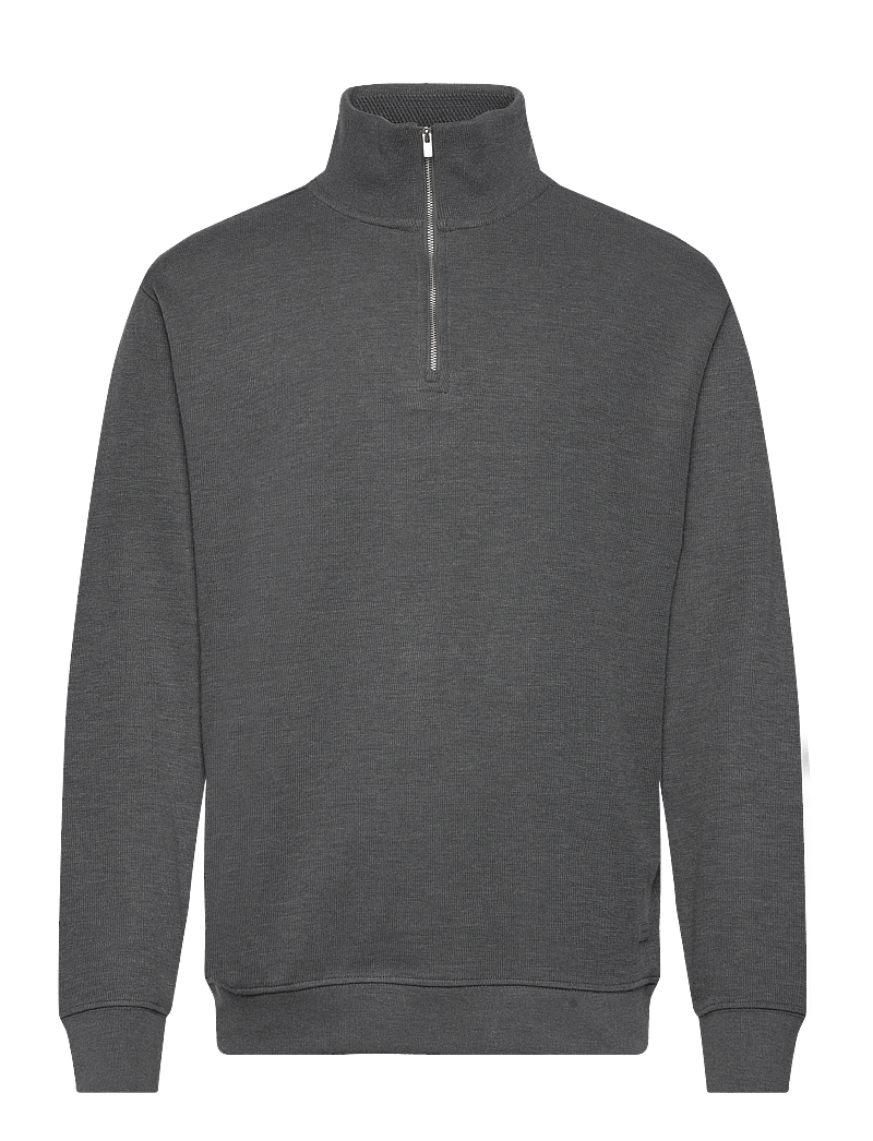Lindbergh - Half zip sweat - kollektioner - dk grey mel - 1