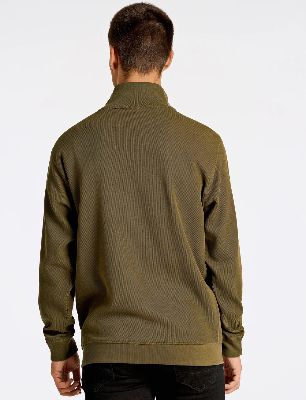 Lindbergh - Half zip sweat - kollektioner - olive - 3
