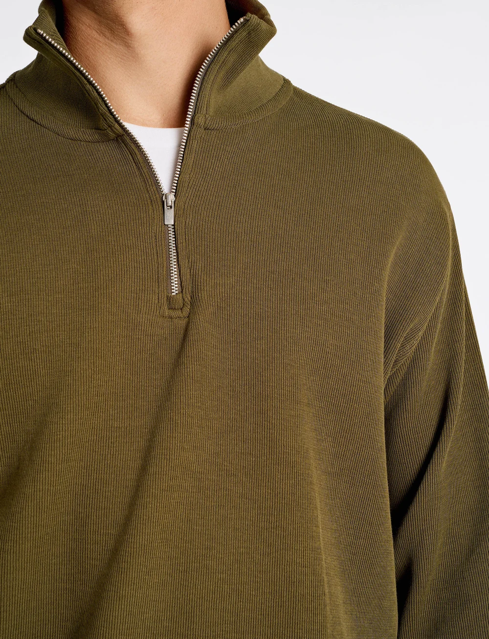 Lindbergh - Half zip sweat - kollektioner - olive - 5