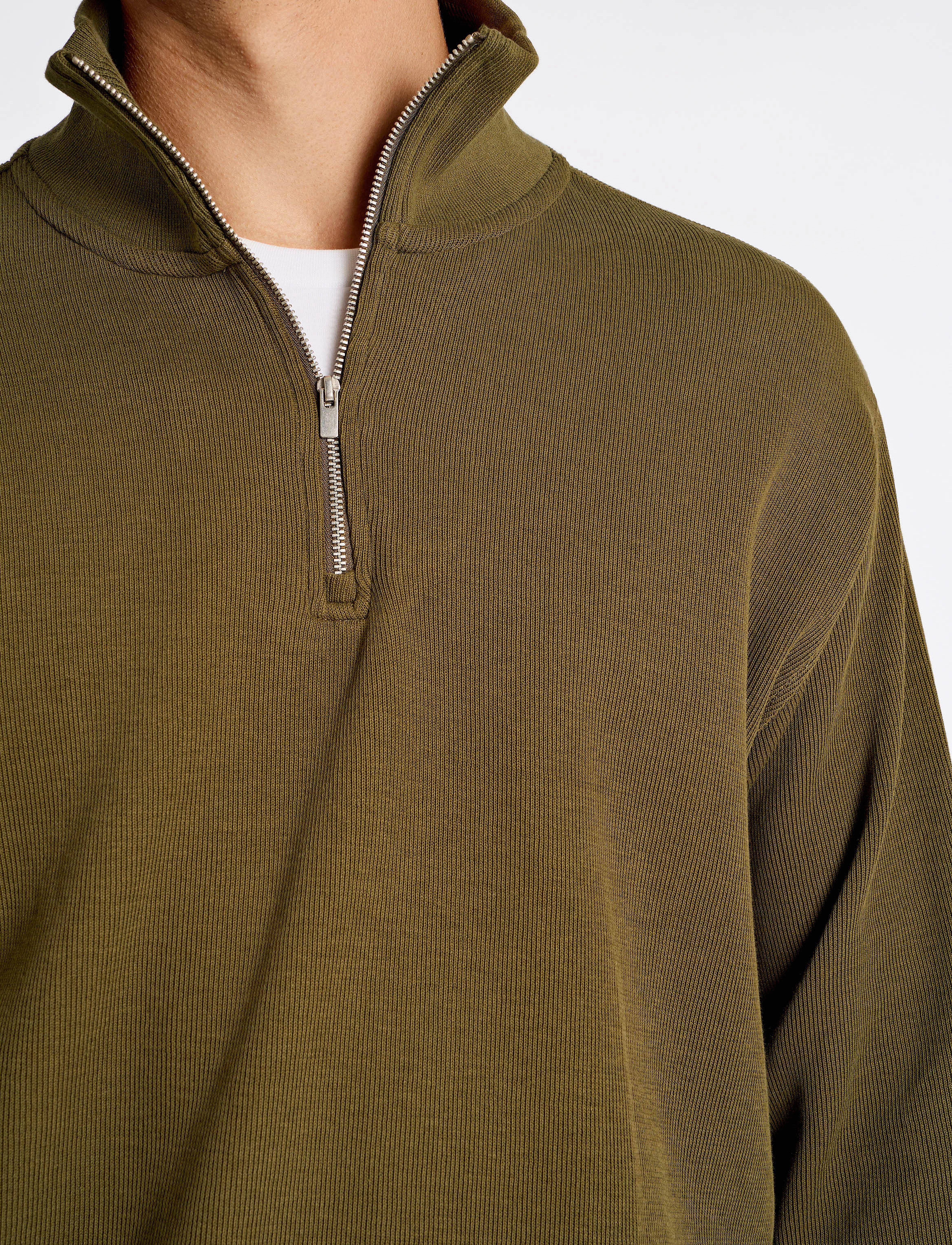 Lindbergh - Half zip sweat - sweatshirts - olive - 4