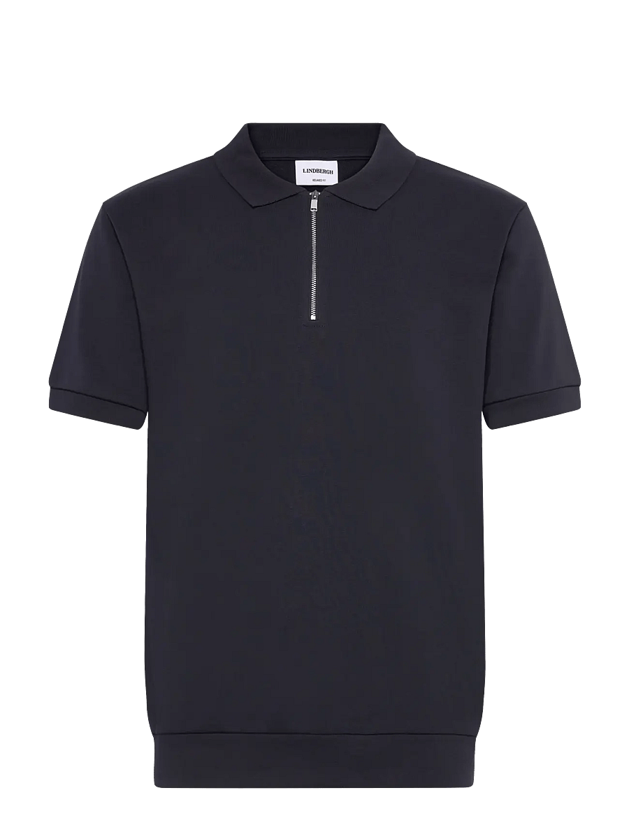 Lindbergh - Jersey pique with. zip S/S - kurzärmelig - navy - 1
