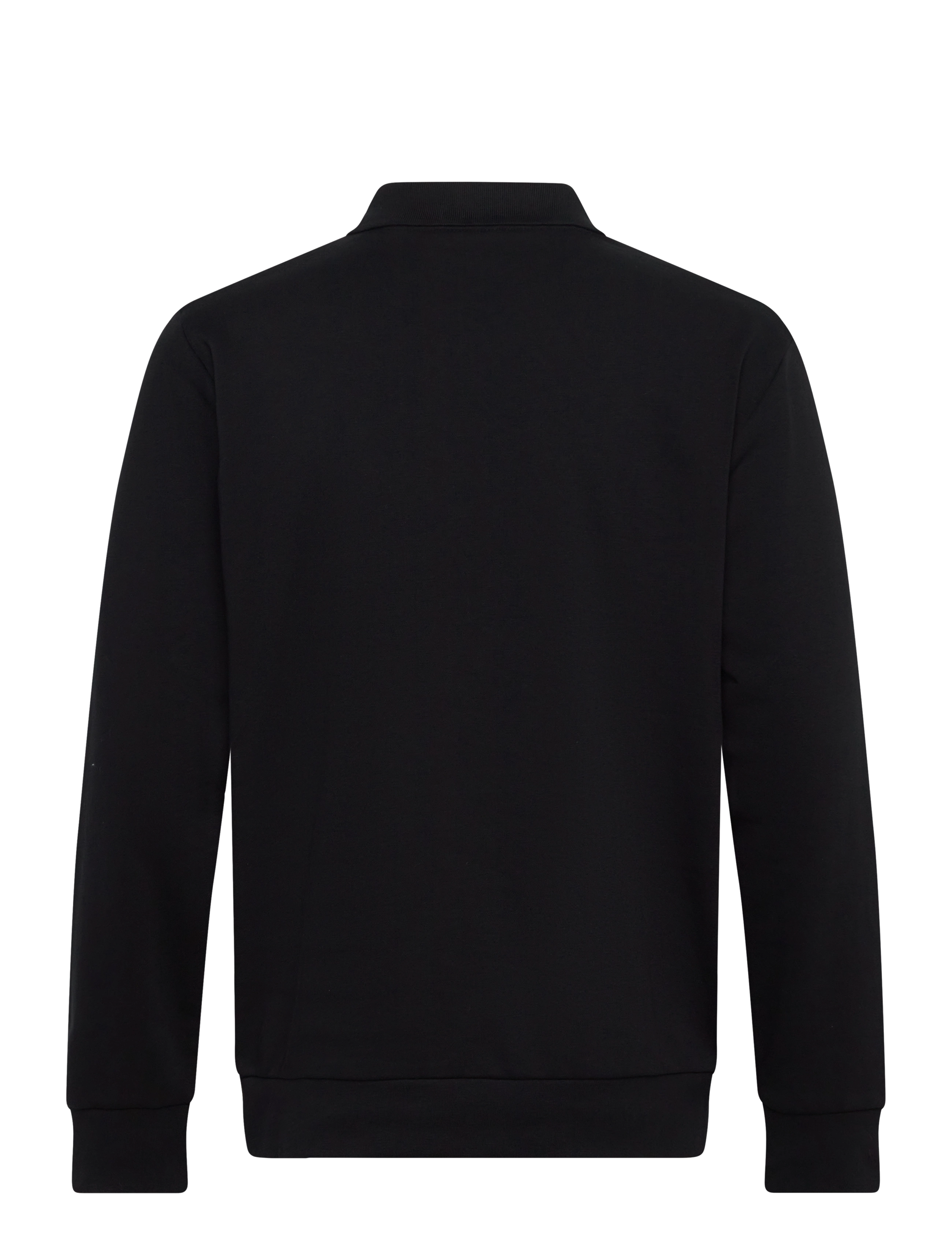Lindbergh - Jersey pique w zip L/S - vacation essentials - black - 2