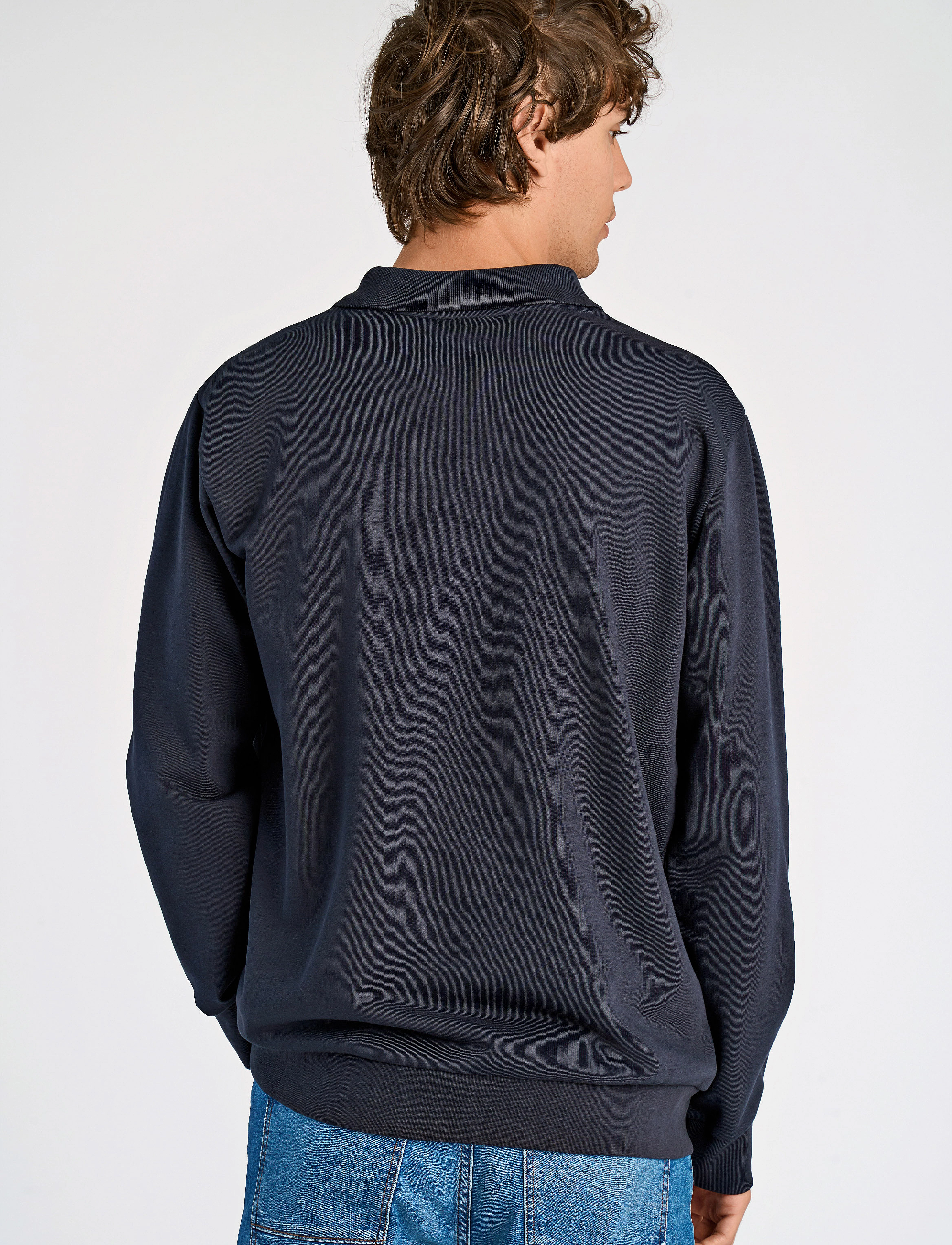 Lindbergh - Jersey pique w zip L/S - collegepaidat - navy - 3