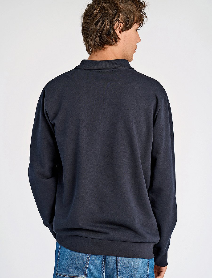 Lindbergh - Jersey pique w zip L/S - urlaubsfavoriten - navy - 3