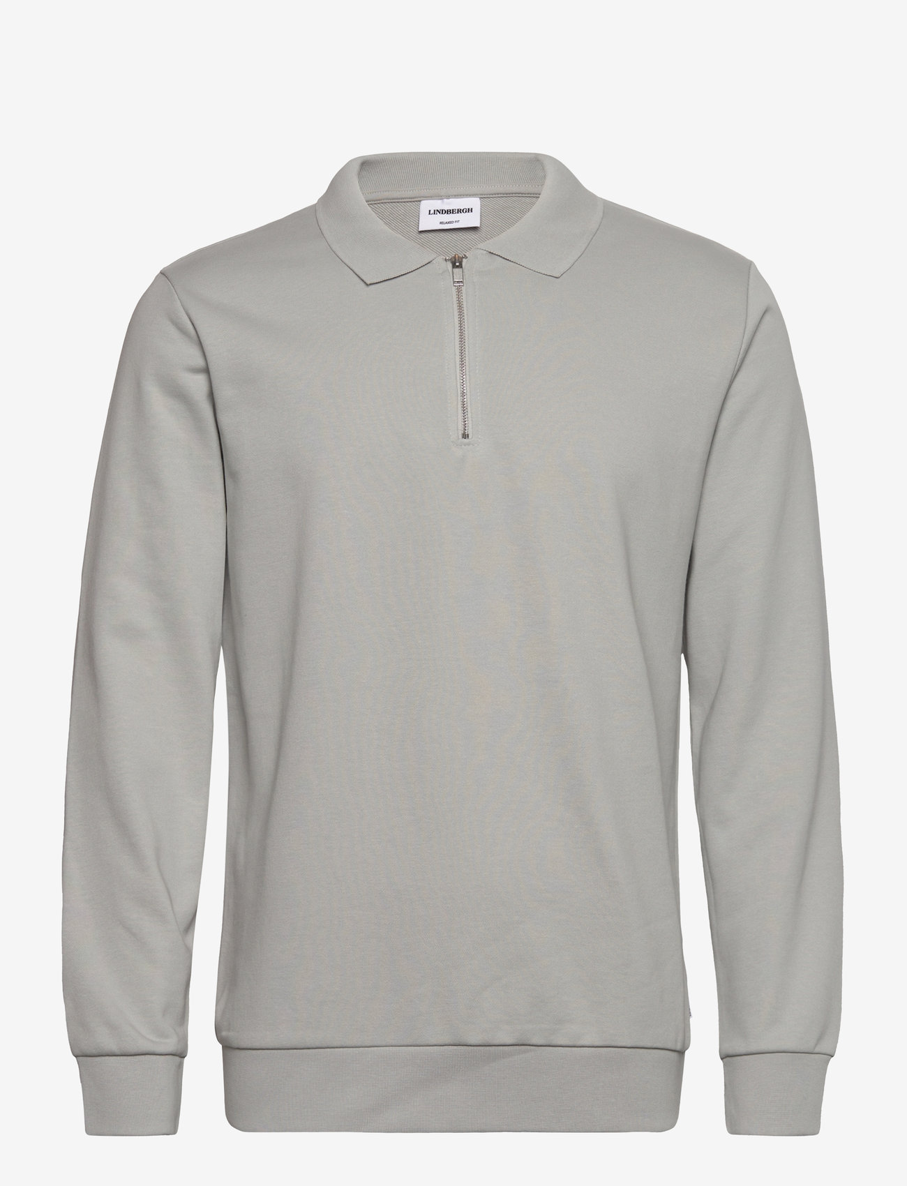 Lindbergh - Jersey pique w zip L/S - urlaubsfavoriten - soft grey - 1