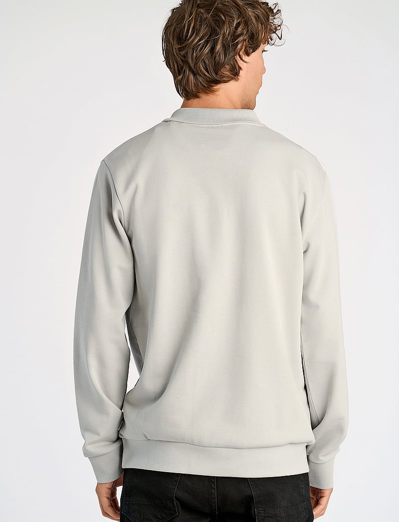 Lindbergh - Jersey pique w zip L/S - urlaubsfavoriten - soft grey - 3
