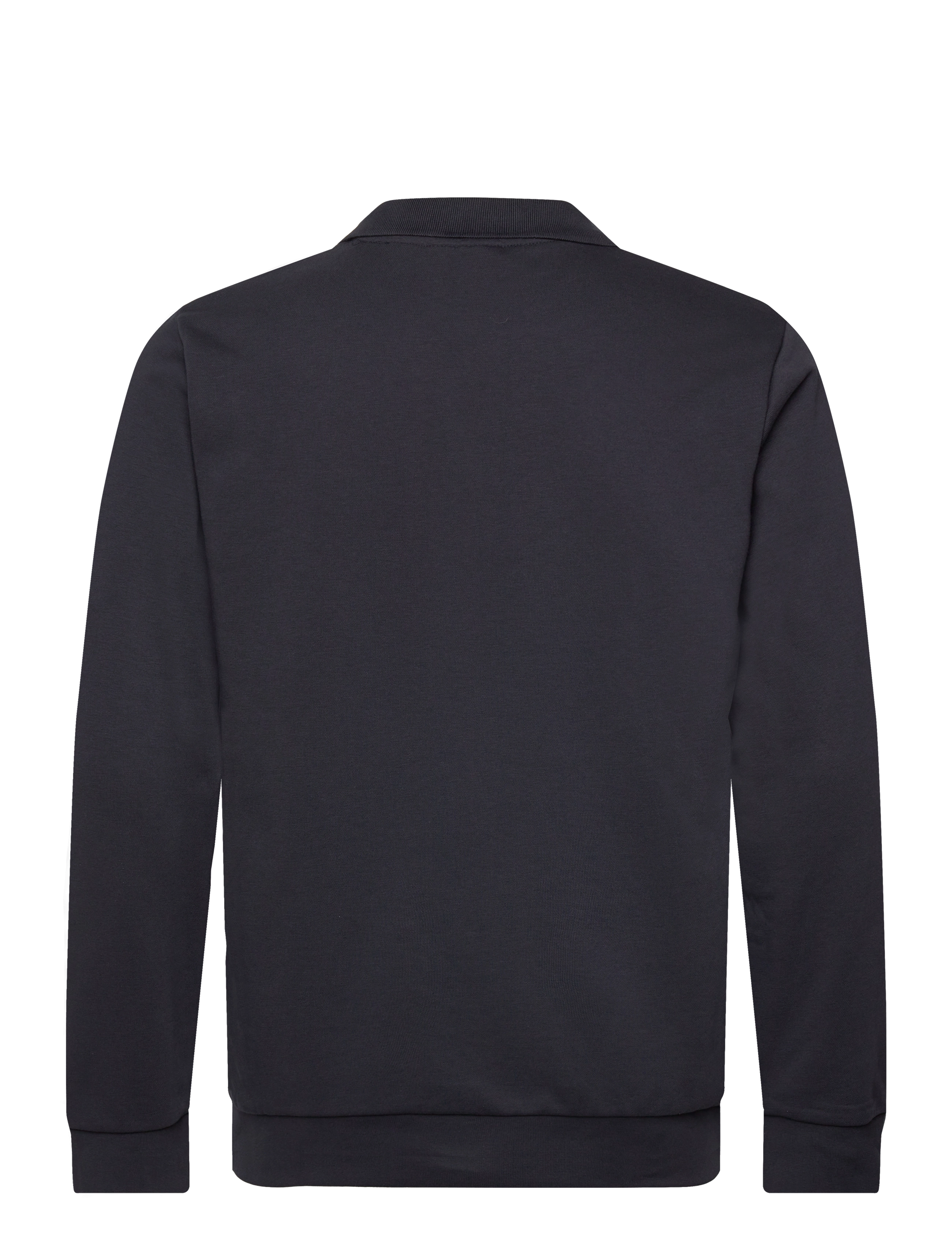 Lindbergh - Jersey split neck w. collar L/ - sweatshirts - navy - 2
