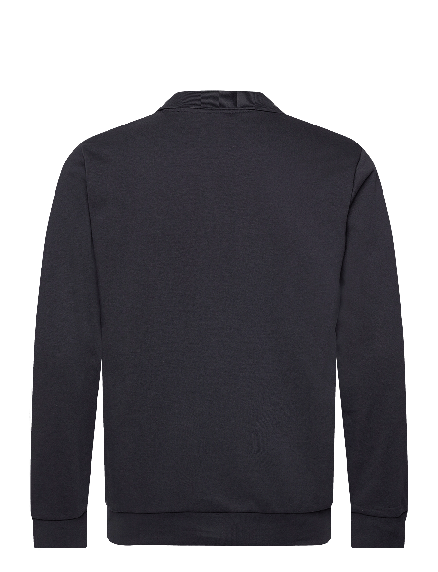Lindbergh - Jersey split neck w. collar L/ - langärmelig - navy - 2