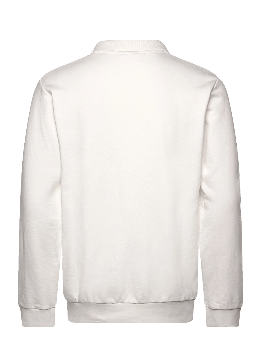 Lindbergh - Jersey split neck w. collar L/ - langärmelig - off white - 2