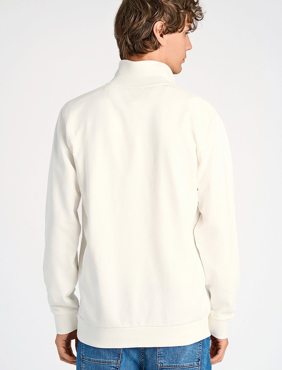Lindbergh - Jersey split neck w. collar L/ - langärmelig - off white - 3