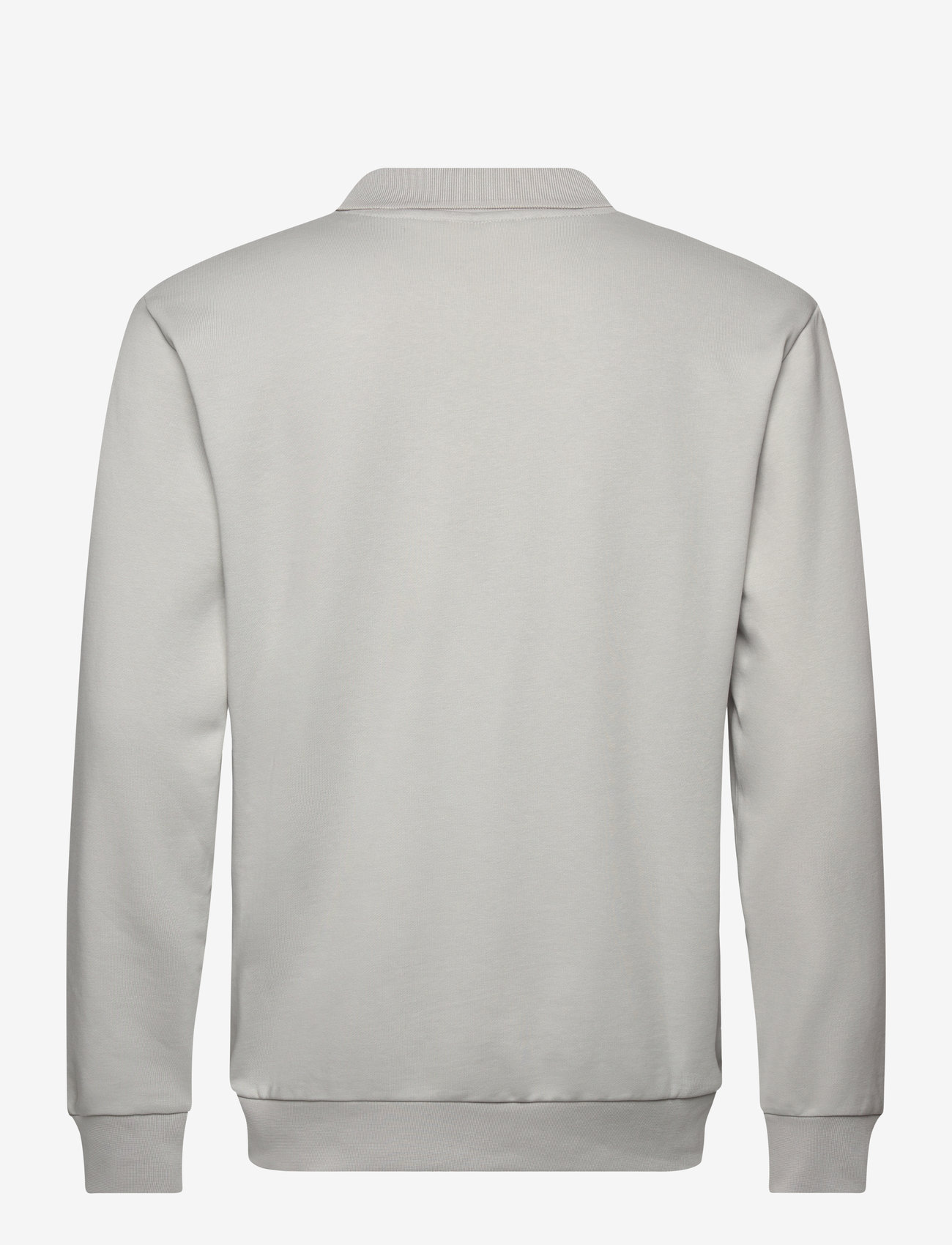 Lindbergh - Jersey split neck w. collar L/ - langærmede poloer - soft grey - 1