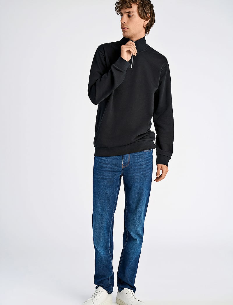 Lindbergh - Jersey half zip sweat - urlaubsfavoriten - black - 4