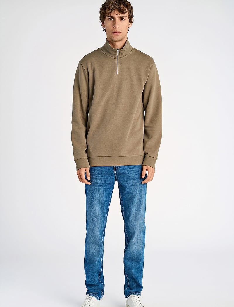 Lindbergh - Jersey half zip sweat - urlaubsfavoriten - dk stone - 4