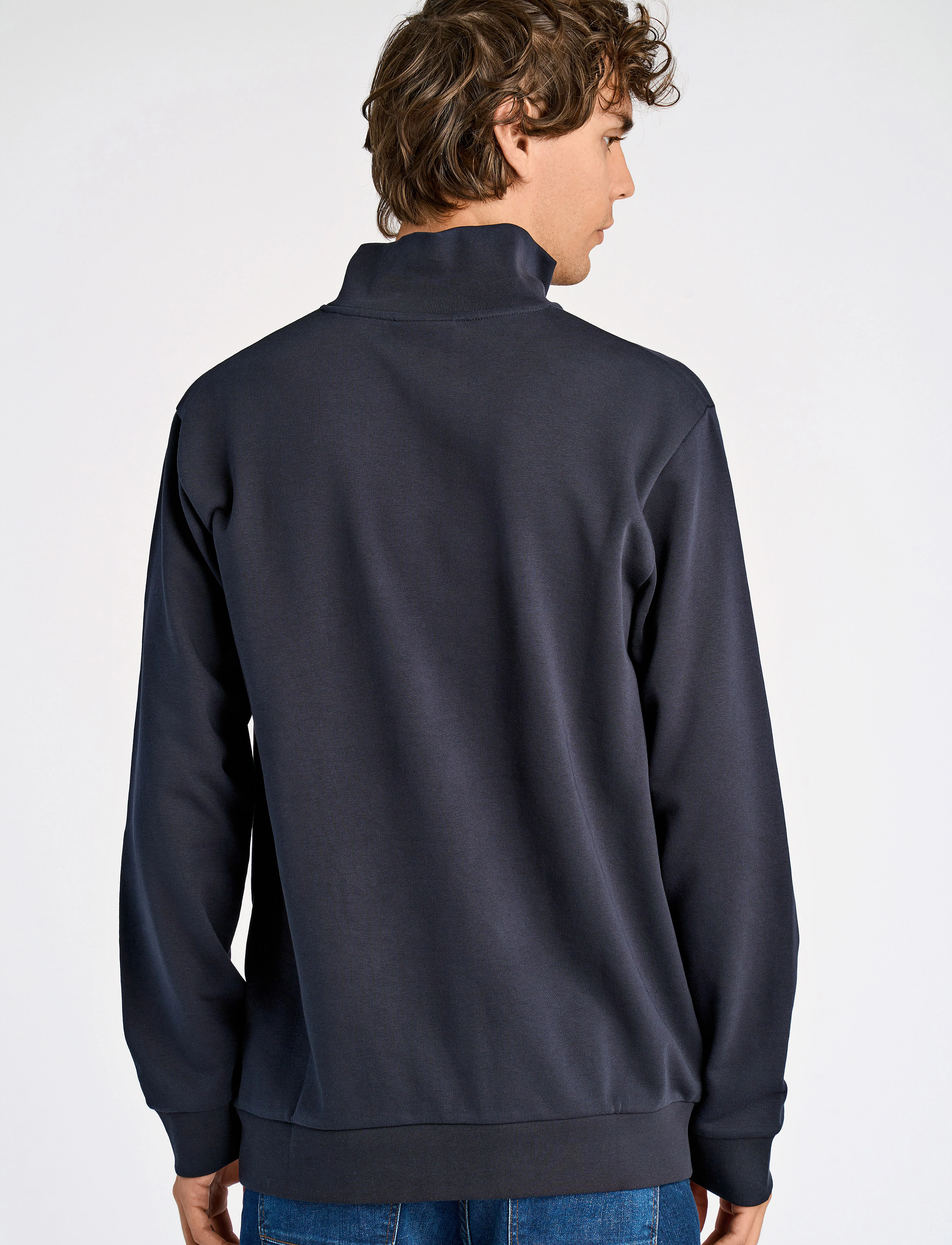 Lindbergh - Jersey half zip sweat - sweatshirts - navy - 3