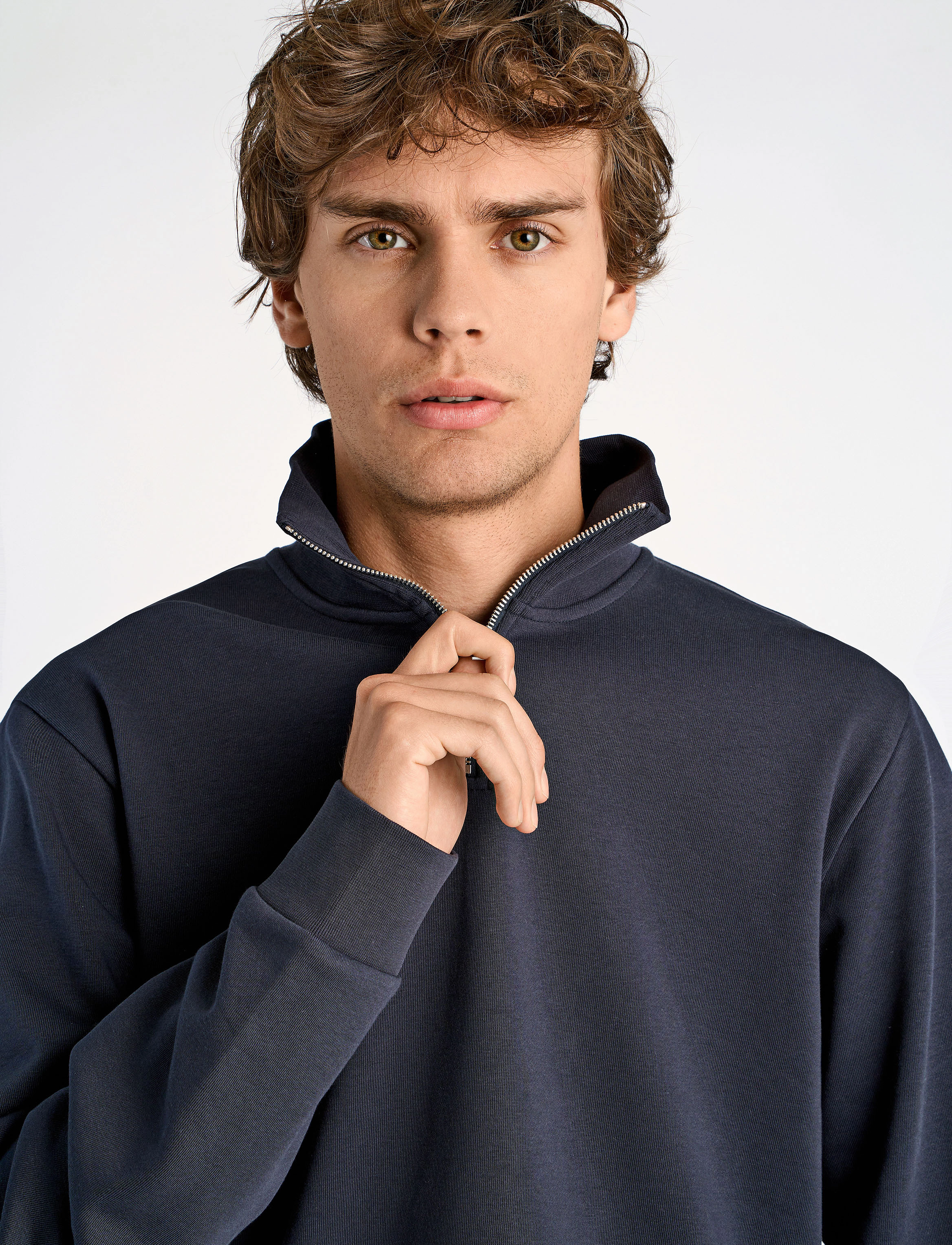 Lindbergh - Jersey half zip sweat - sweatshirts - navy - 5