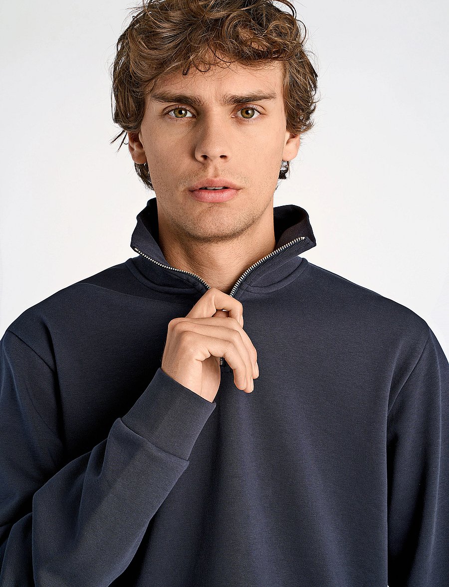 Lindbergh - Jersey half zip sweat - urlaubsfavoriten - navy - 5