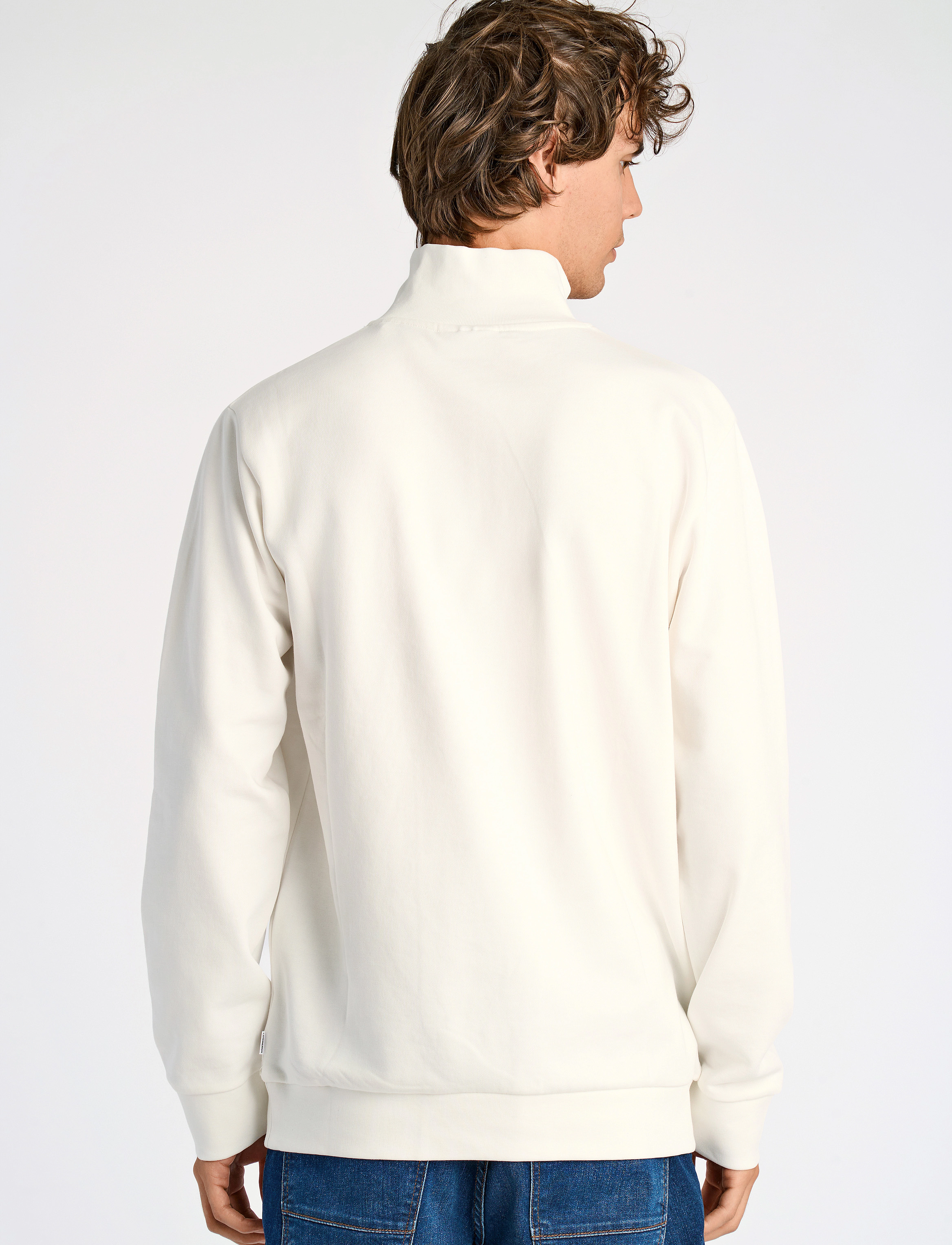 Lindbergh - Jersey half zip sweat - sweatshirts - off white - 3