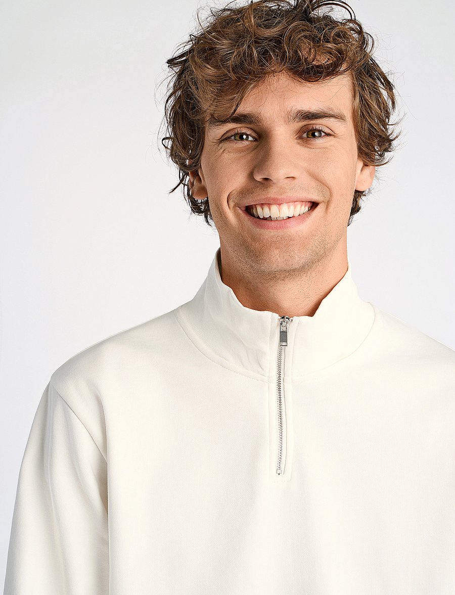 Lindbergh - Jersey half zip sweat - urlaubsfavoriten - off white - 5