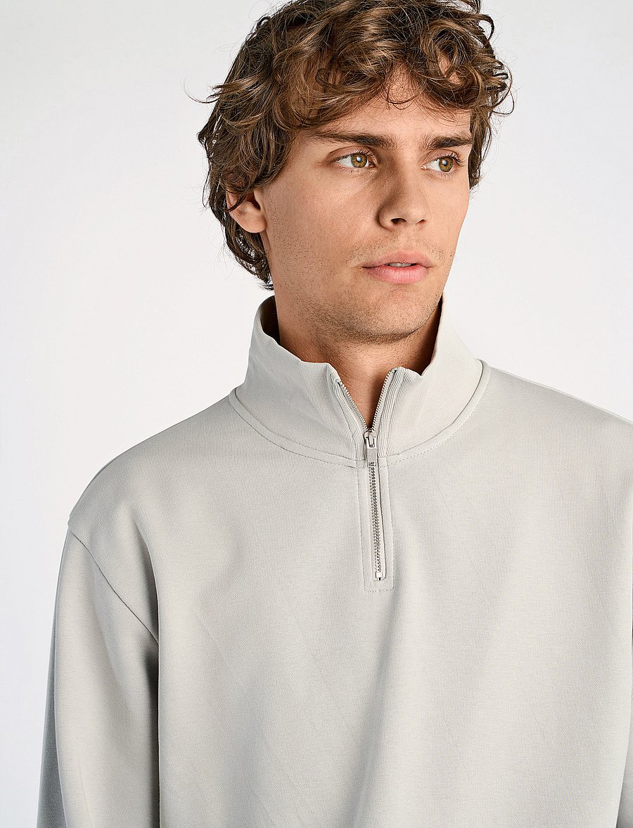 Lindbergh - Jersey half zip sweat - urlaubsfavoriten - soft grey - 5