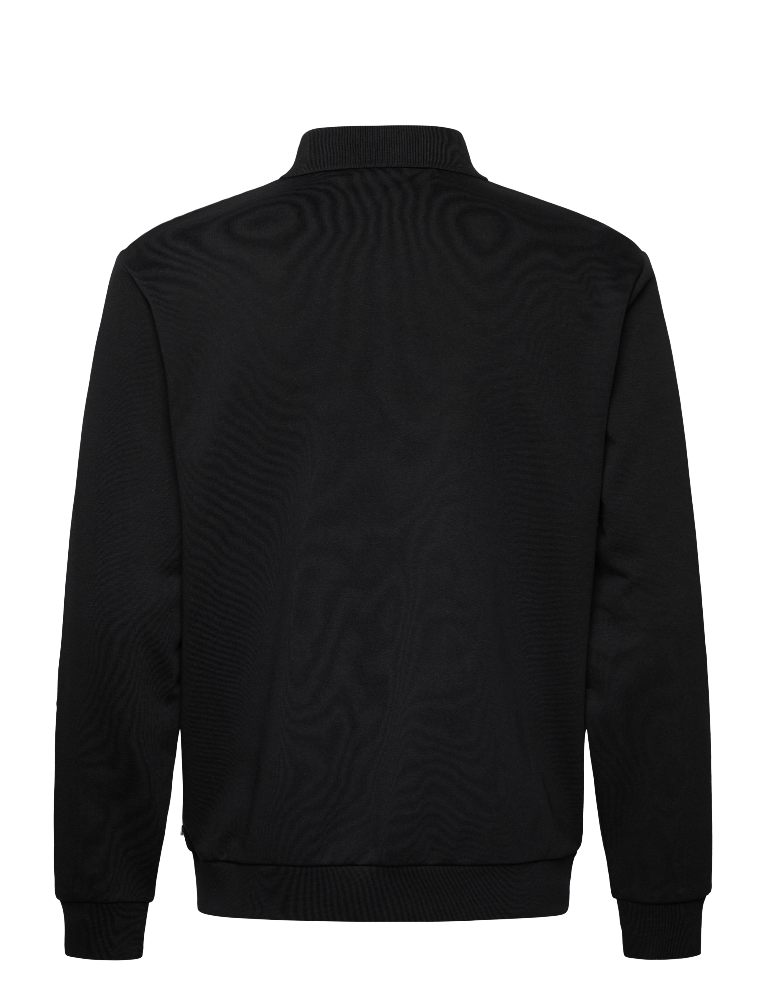 Lindbergh - Jersey button through pique L/S - födelsedagspresenter - black - 2