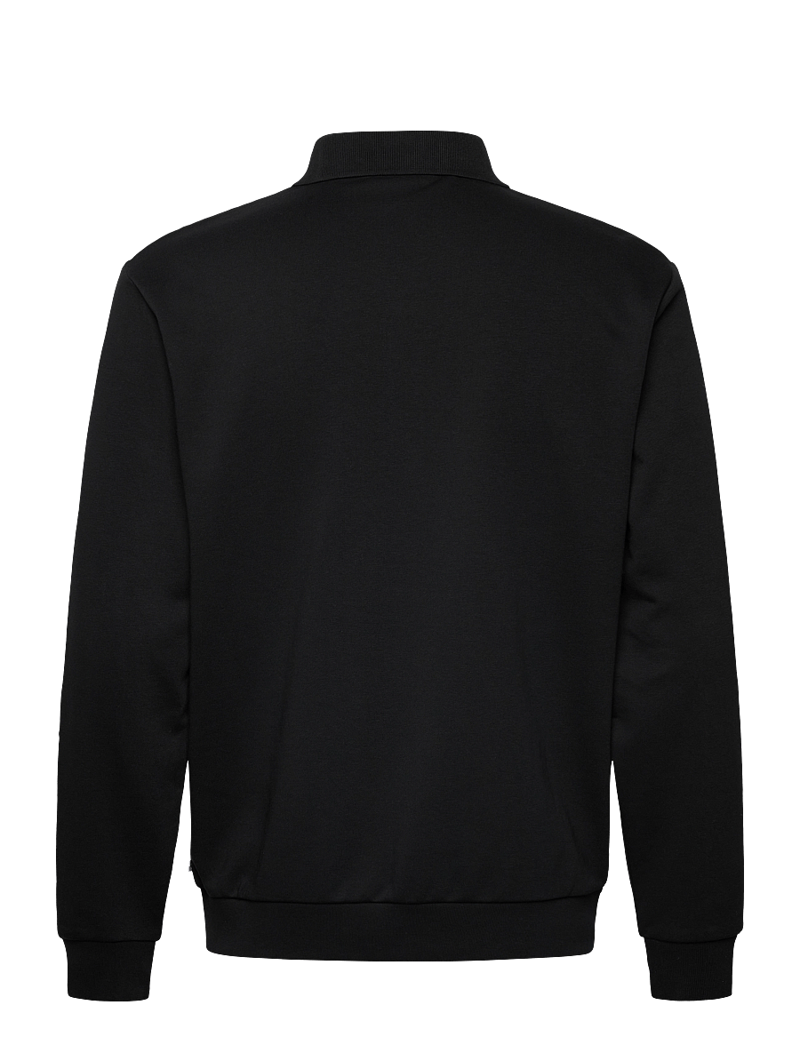 Lindbergh - Jersey button through pique L/S - casual skjortor - black - 2