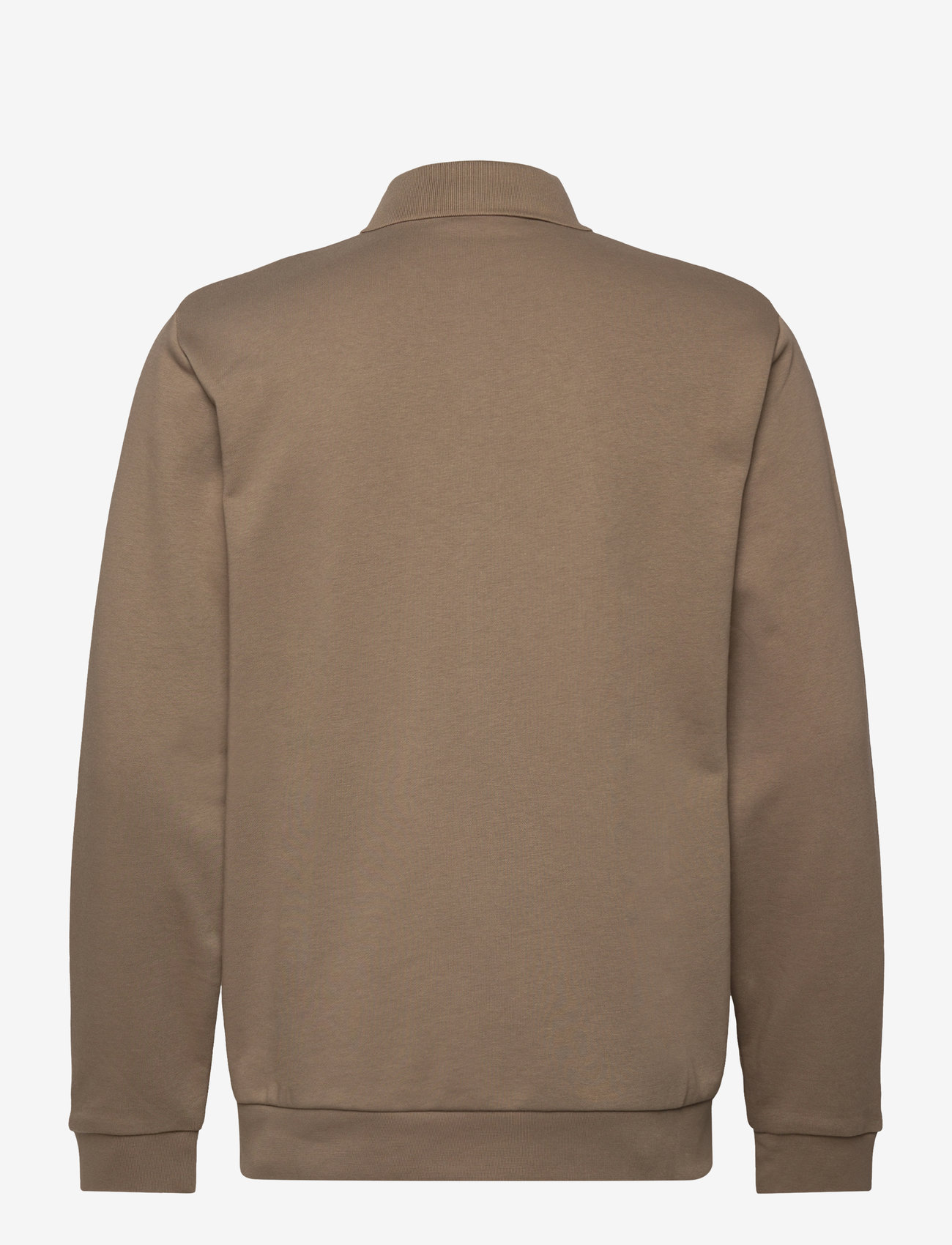 Lindbergh - Jersey button through pique L/S - casual shirts - dk stone - 2