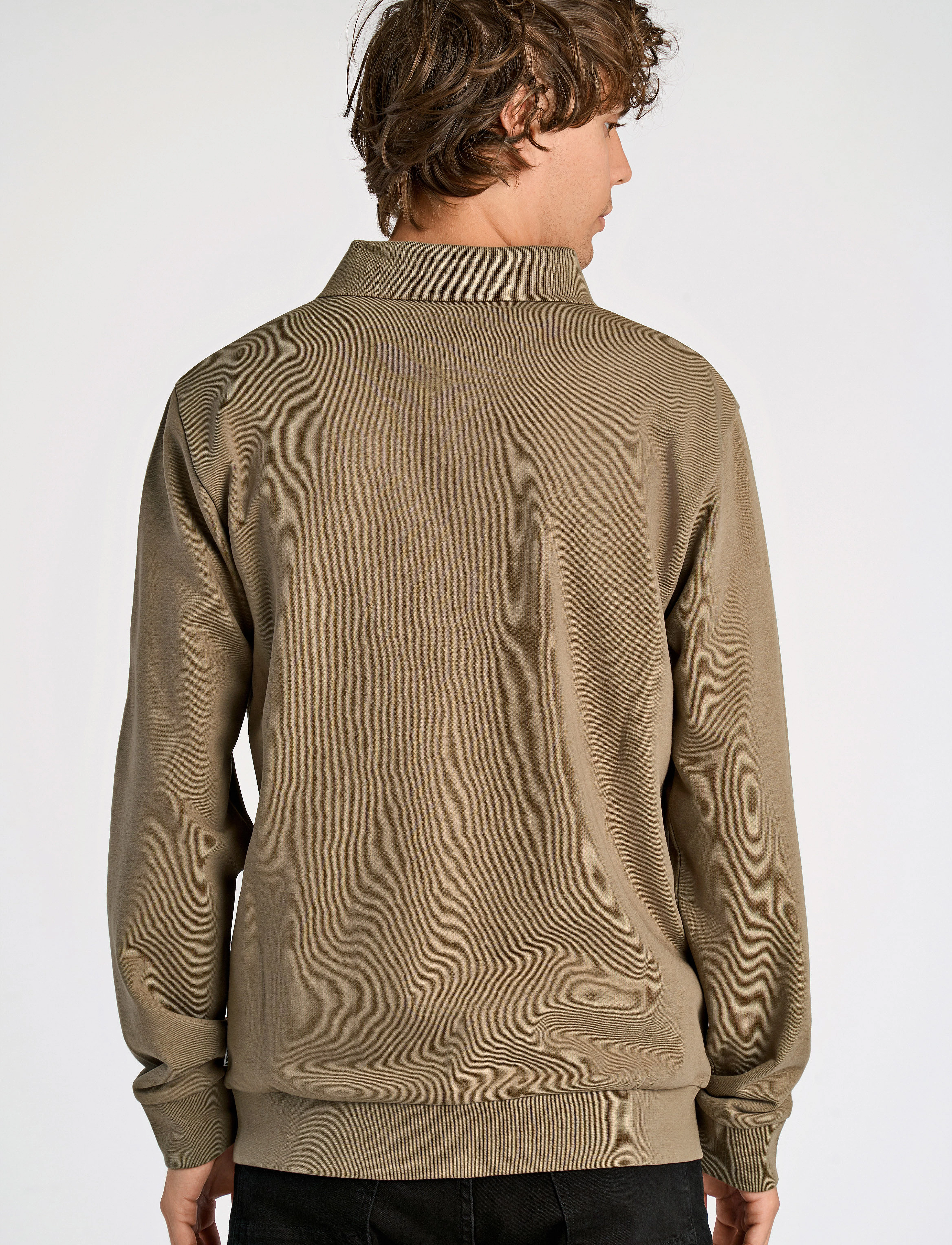 Jersey Button Through Pique L/S 2
