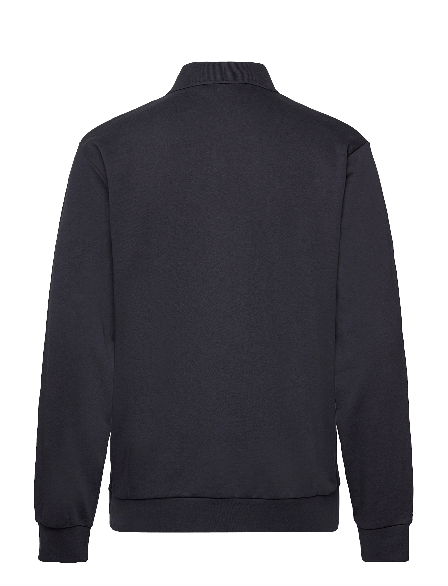 Lindbergh - Jersey button through pique L/S - vabaajasärgid - navy - 2