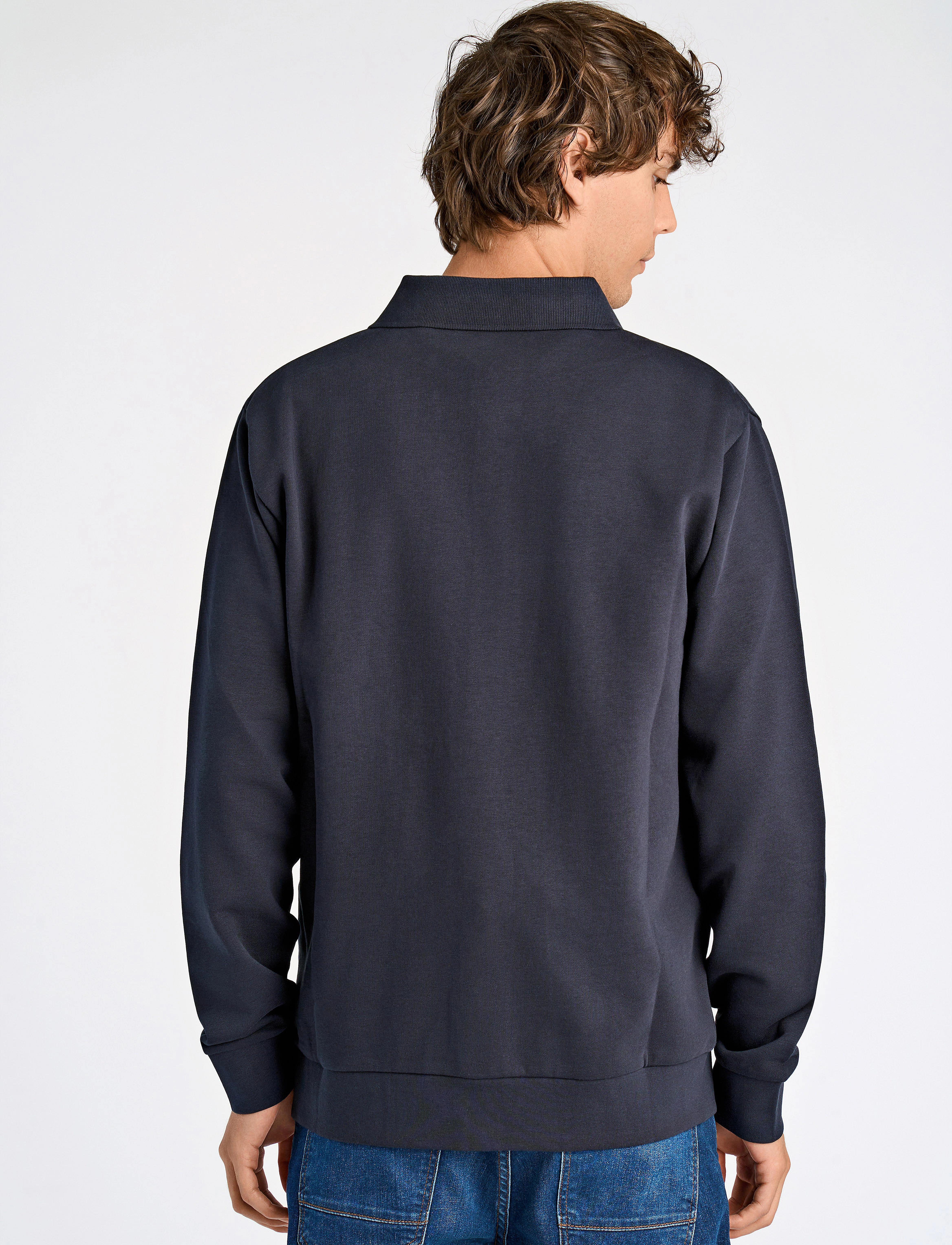 Jersey Button Through Pique L/S 2