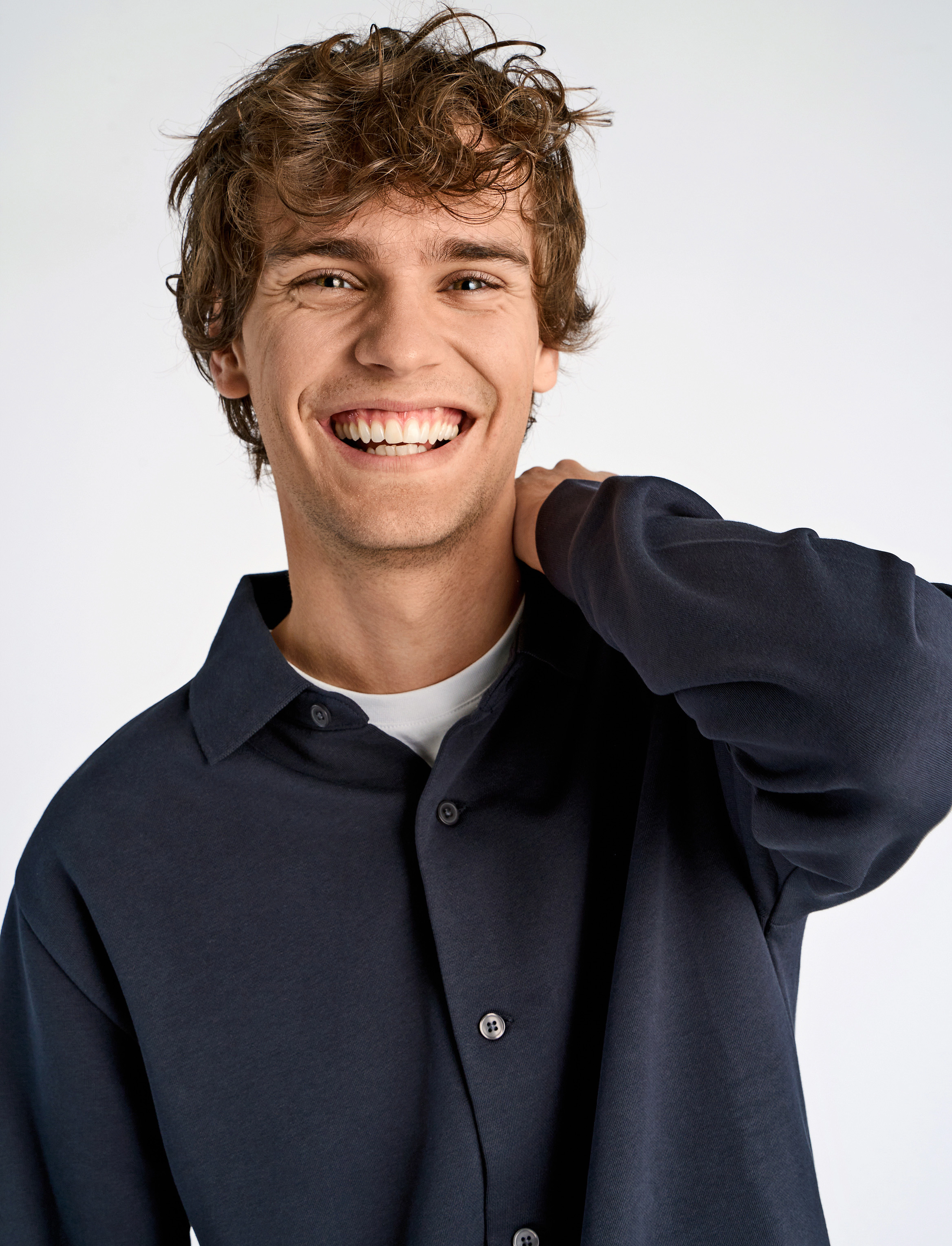 Jersey Button Through Pique L/S 4