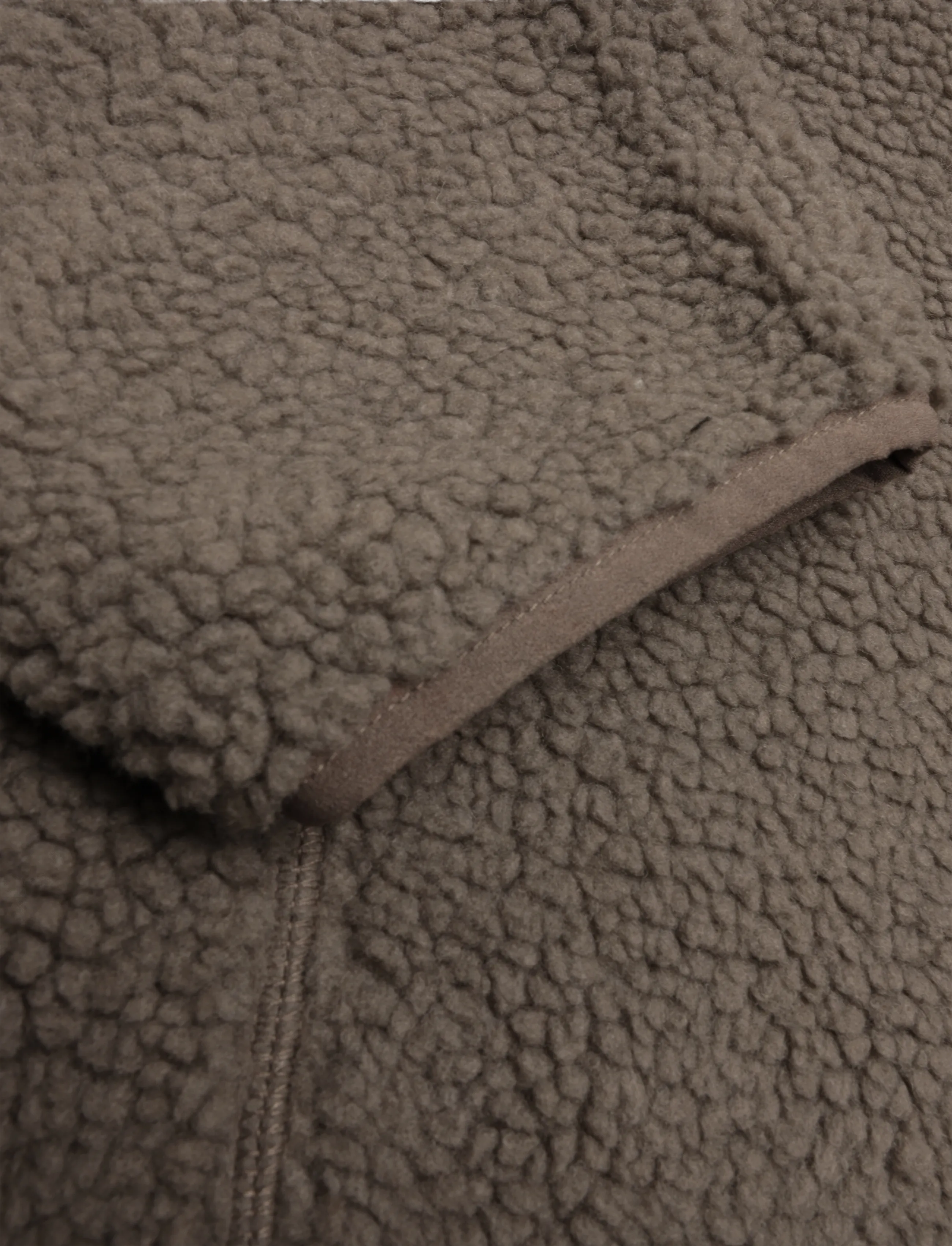 Lindbergh - Half zip pile hoodie - teddy-pusad - dk sand - 3