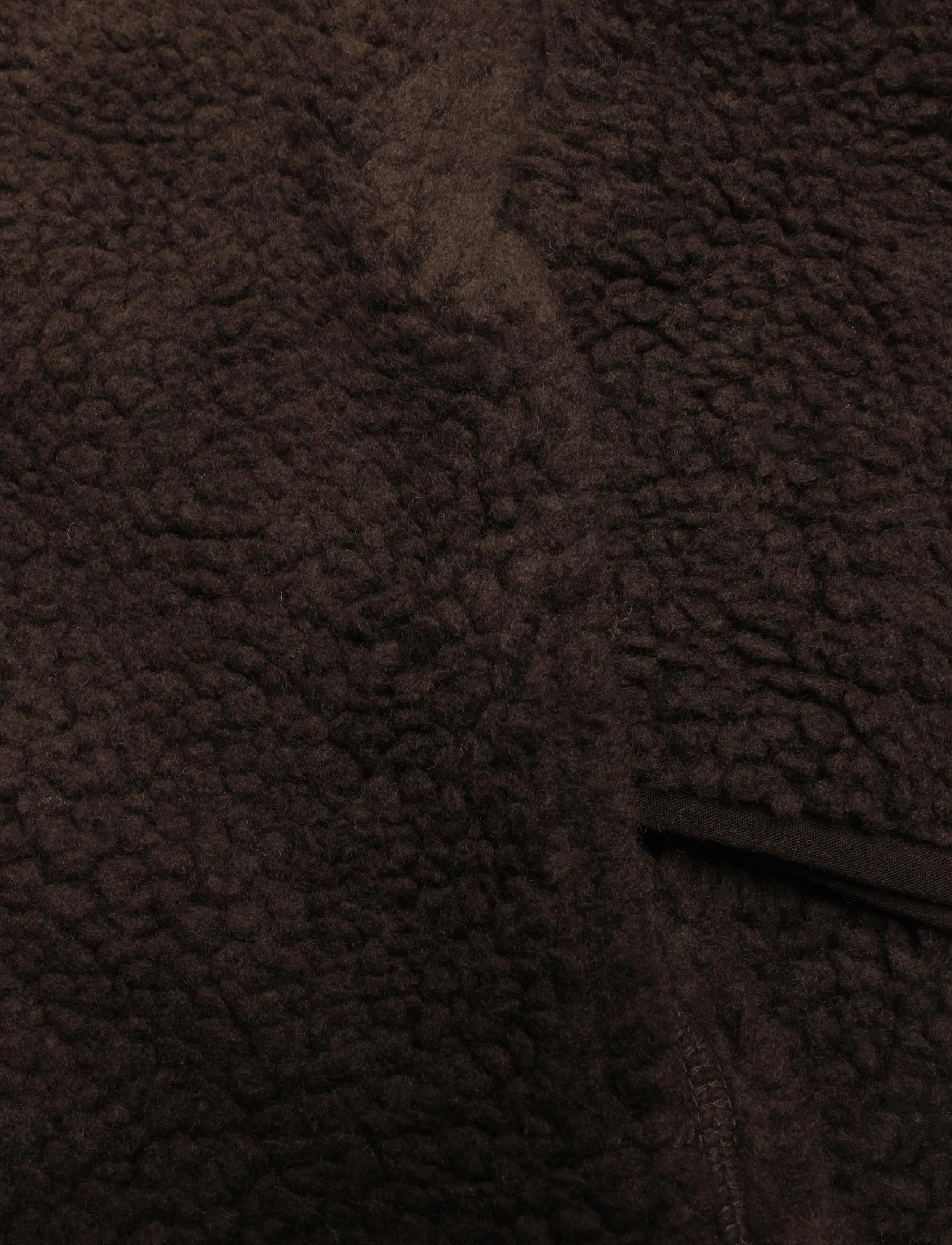 Lindbergh - Zip trough pile hoodie - höstjackor - dk brown - 3
