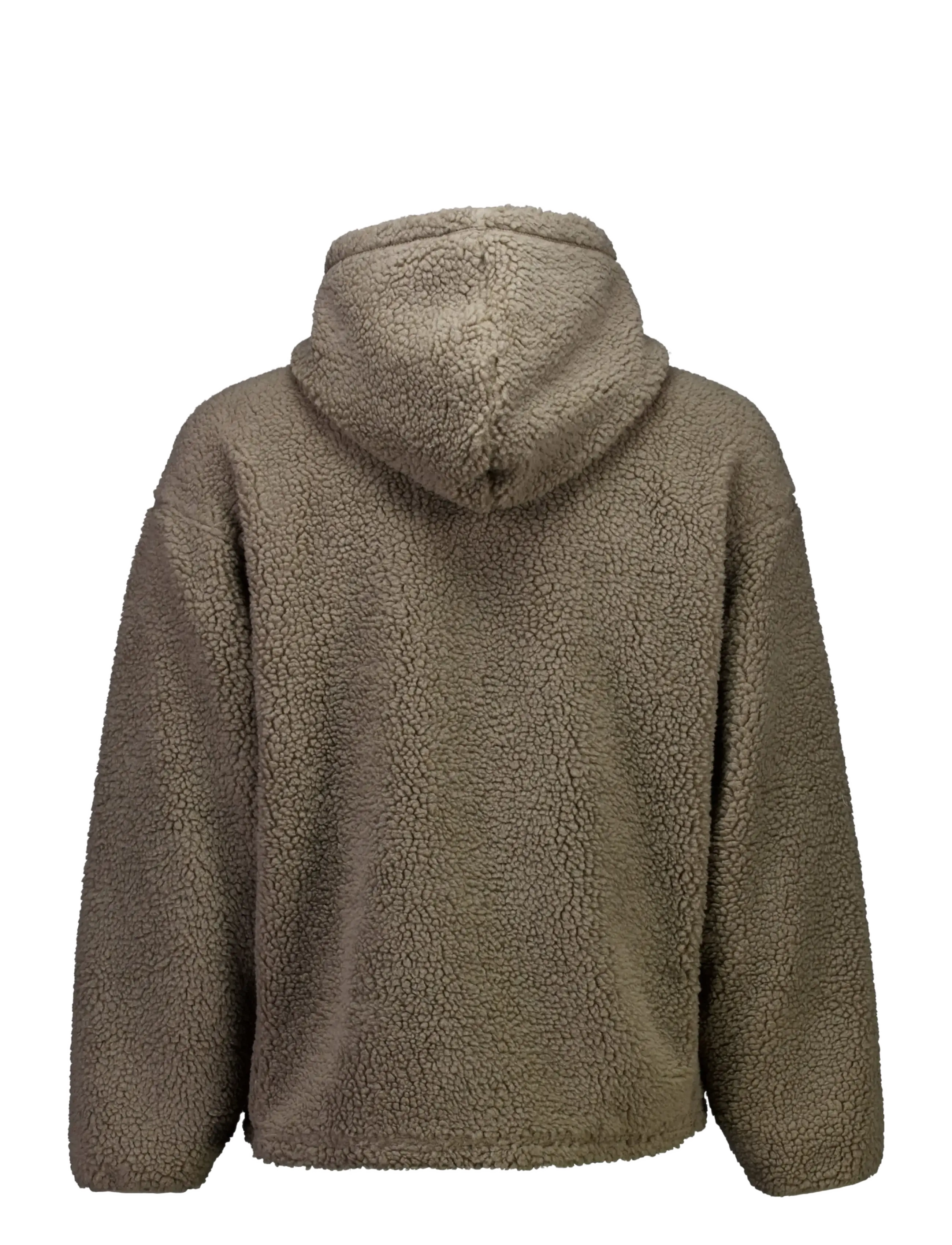 Lindbergh - Zip trough pile hoodie - höstjackor - dk sand - 2