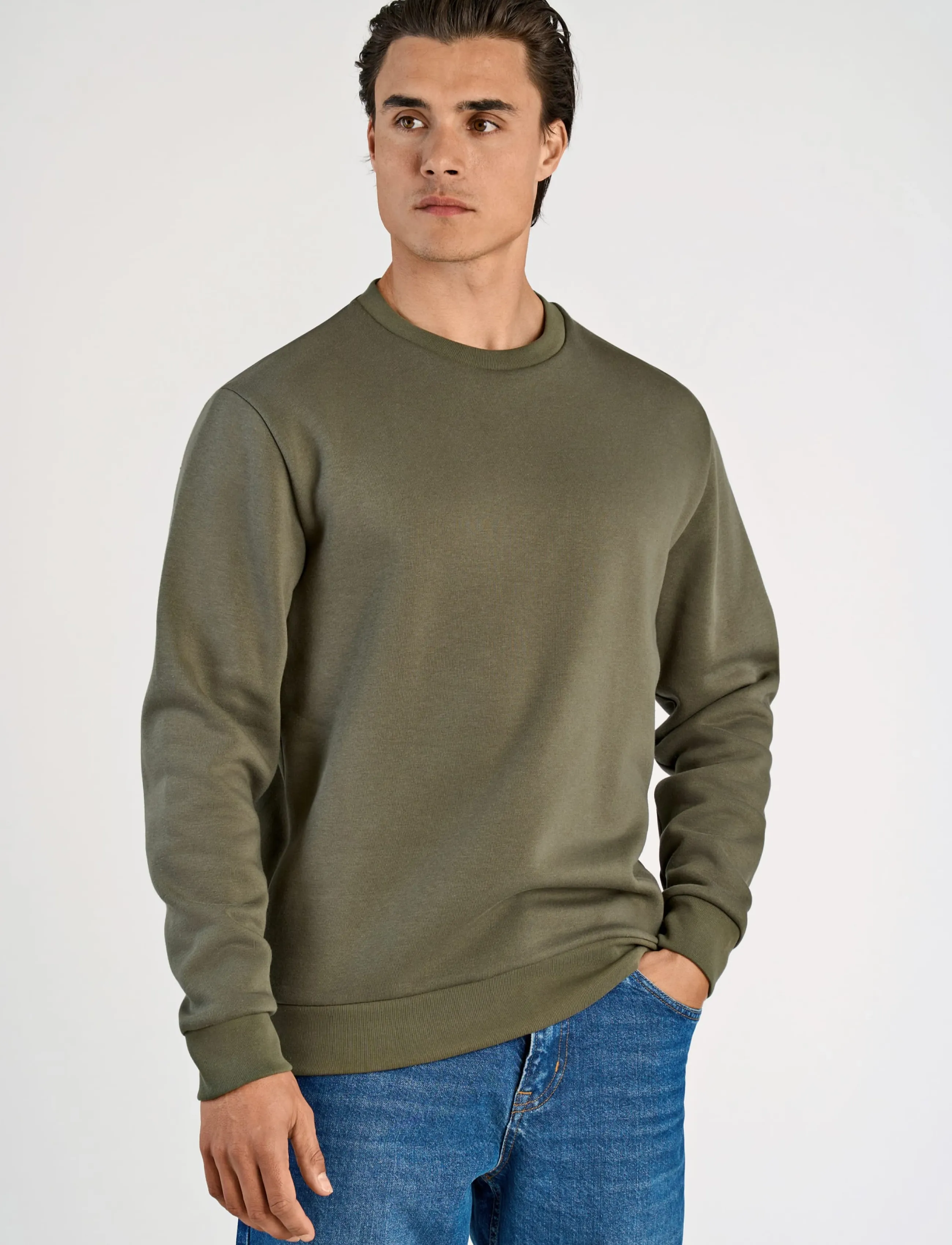 Lindbergh - O-neck sweatshirt - sweatshirts - army - 3
