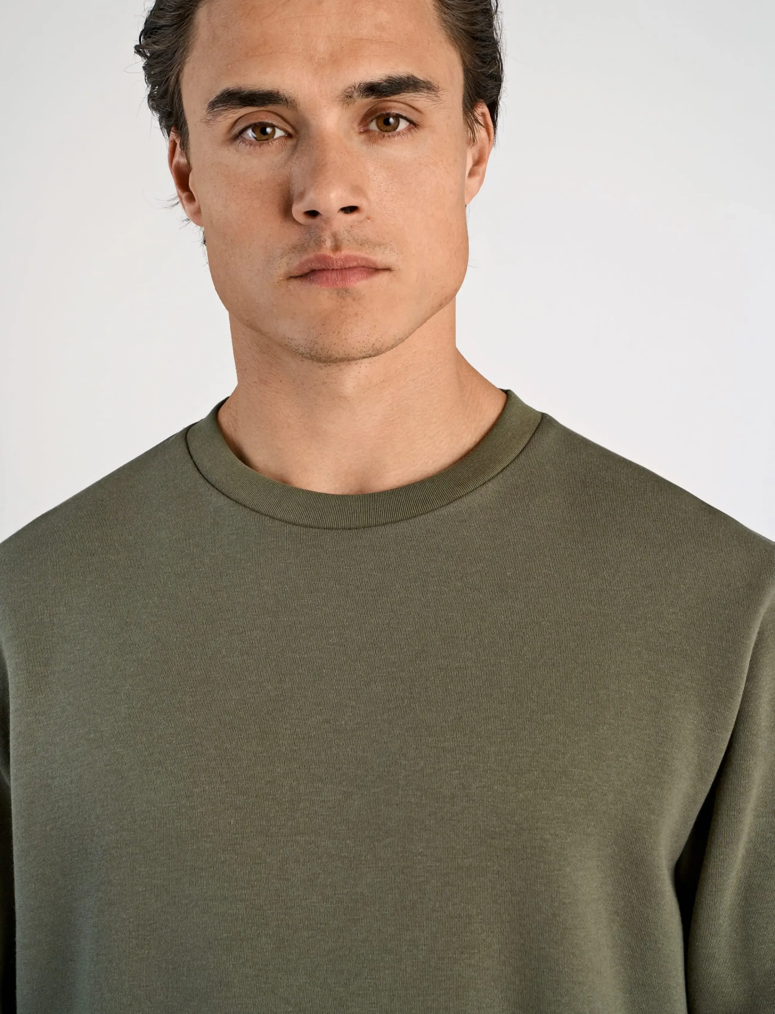 Lindbergh - O-neck sweatshirt - sweatshirts - army - 5