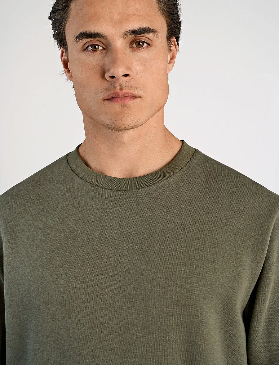 Lindbergh - O-neck sweatshirt - sweatshirts - army - 5