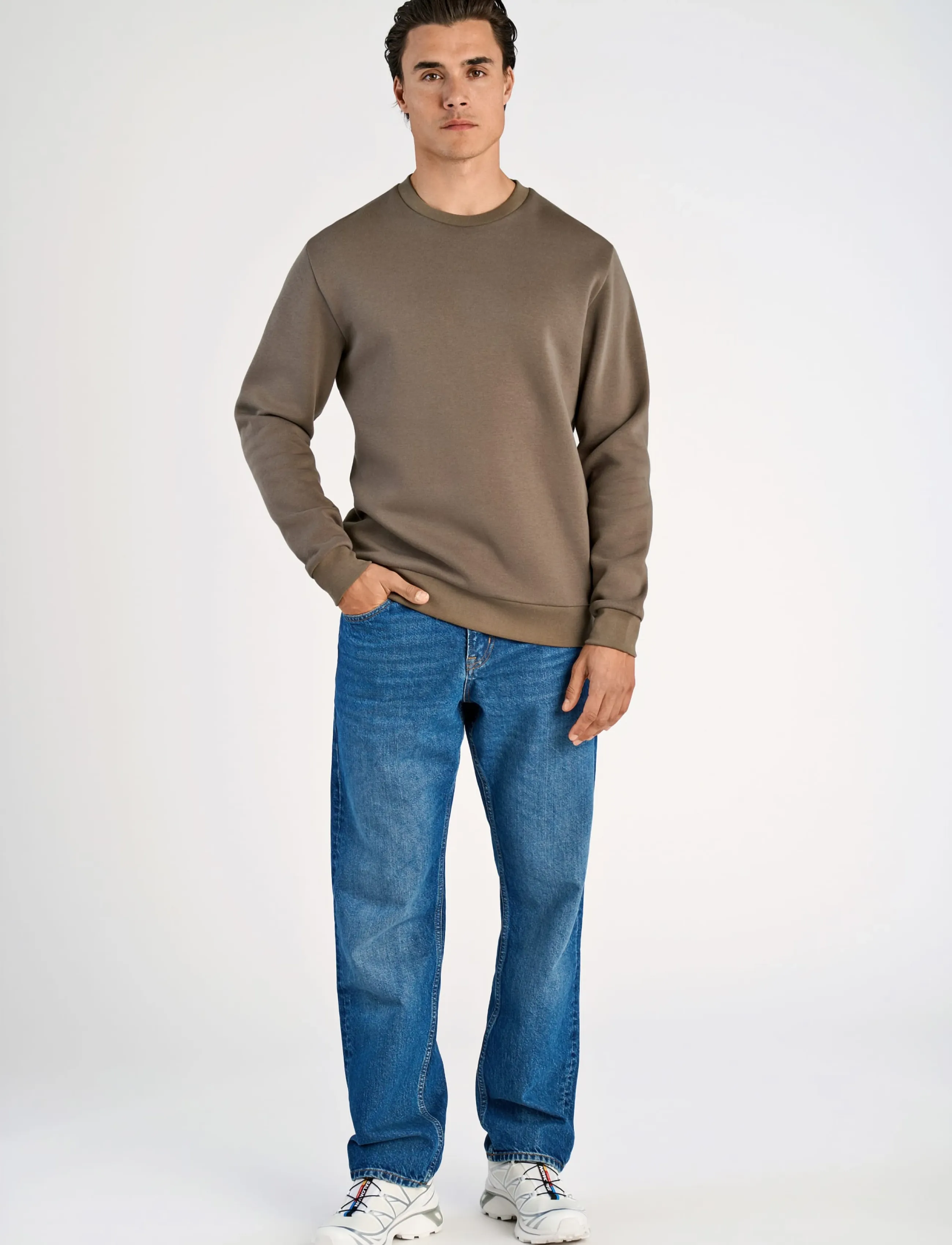 Lindbergh O-neck sweatshirt - Sweatshirts - BROWN / brown