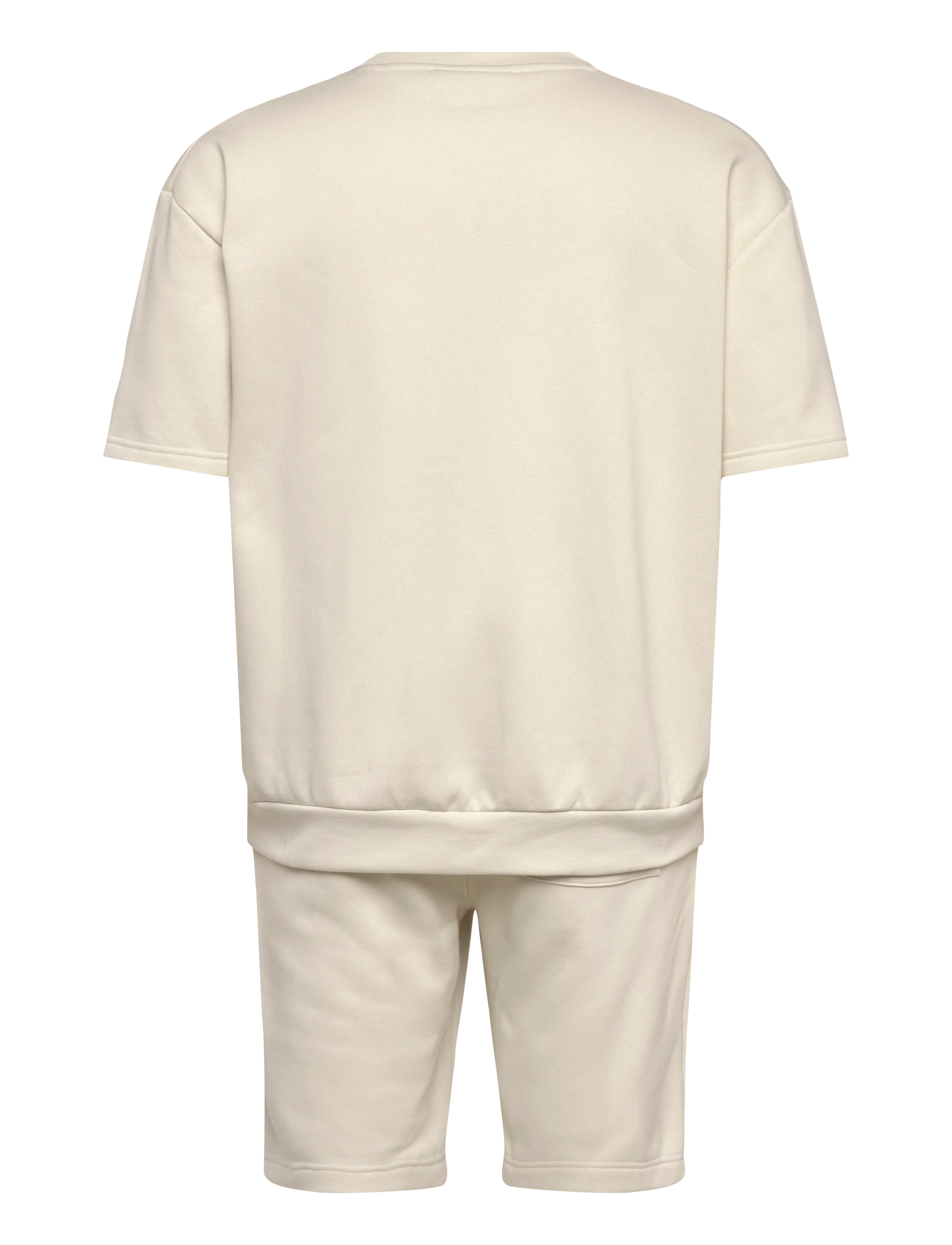 Lindbergh - Oversized S/S sweatshirt+shorts - trainingsanzug - bone white - 1