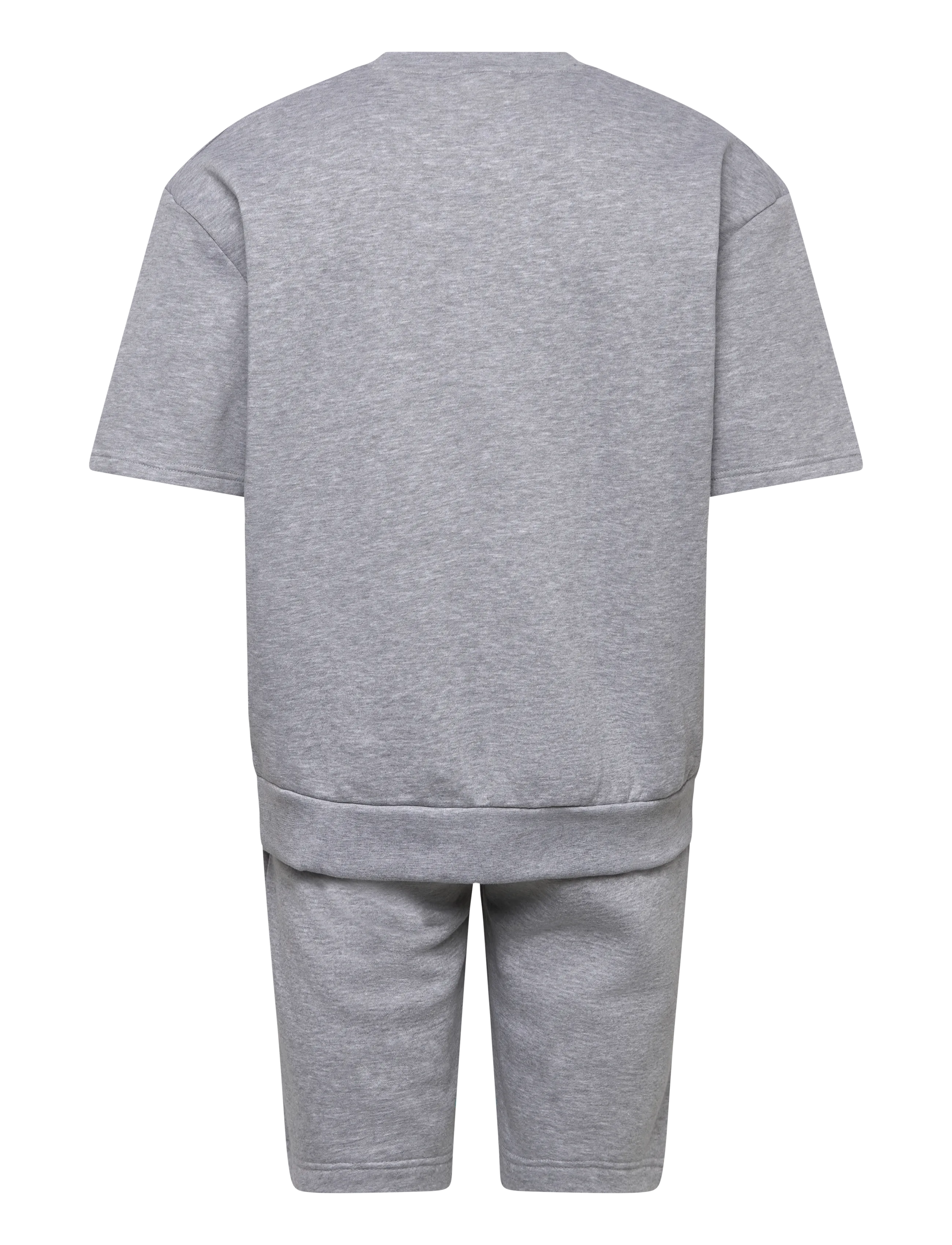 Lindbergh - Oversized S/S sweatshirt+shorts - trainingsanzug - grey mel - 1
