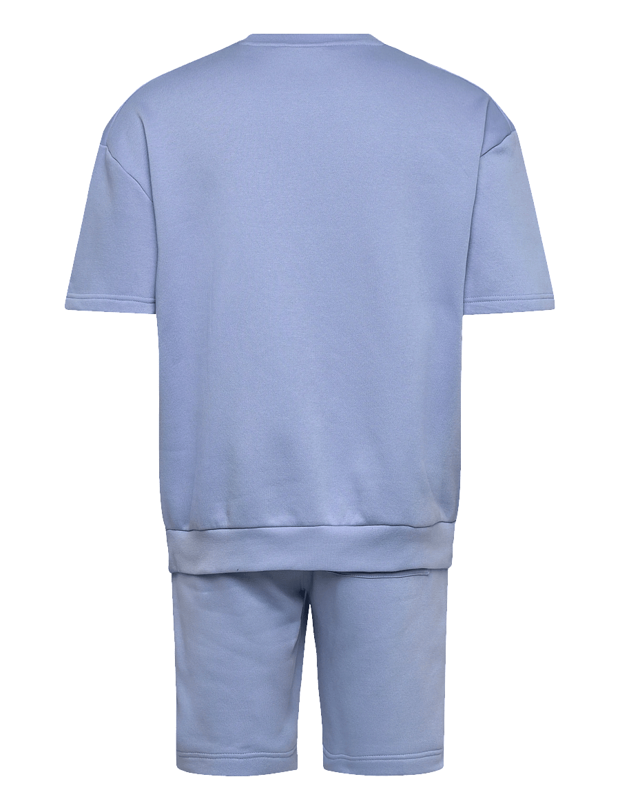 Lindbergh - Oversized S/S sweatshirt+shorts - dressid - lt blue - 1