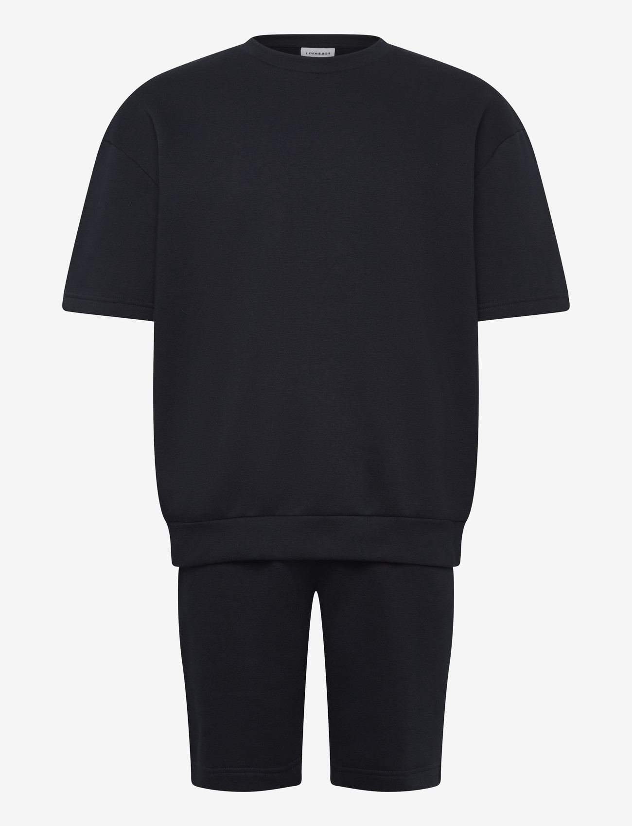 Lindbergh - Oversized S/S sweatshirt+shorts - träningsoveraller - navy - 1