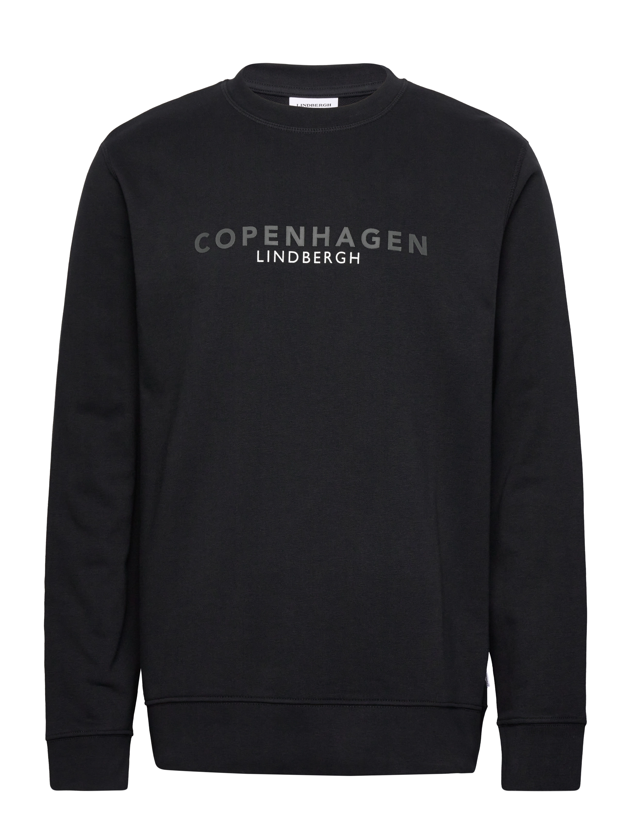 Lindbergh O-neck printed sweat - Dressipluusid - BLACK 424 / black